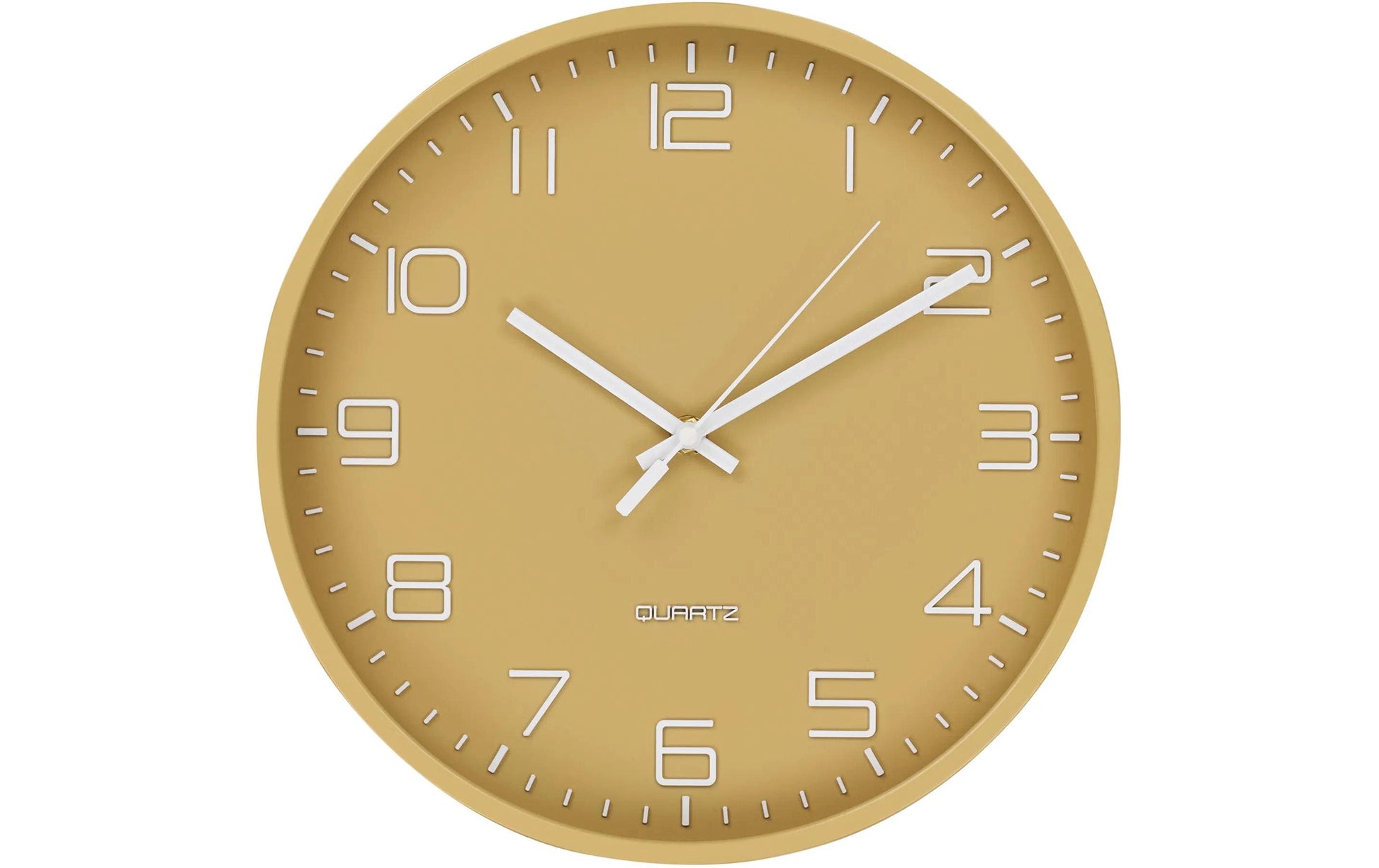 House Nordic Rosolini Wanduhr – Analog, Lautlos, Ø 30 cm, Gelb, Glas/Kunststoff