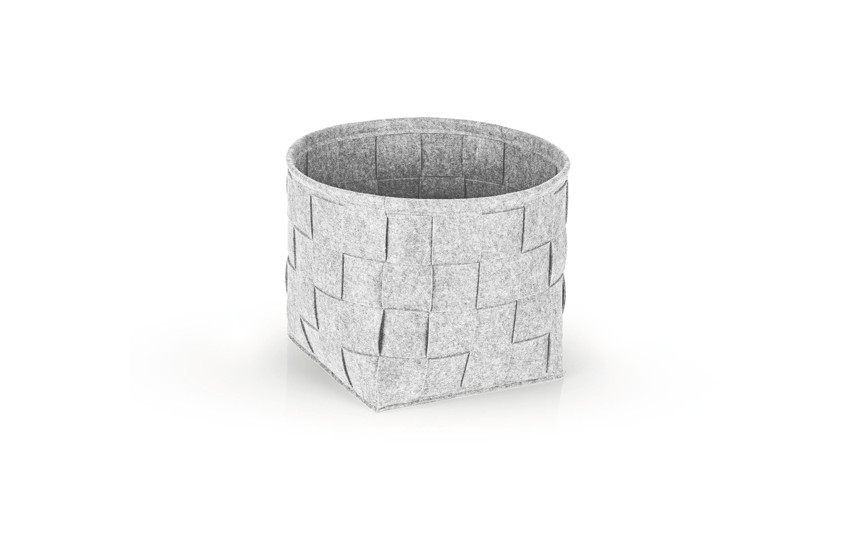 N8werk Aufbewahrungskorb – Filz – Hellgrau – 320 × 320 × 320 mm