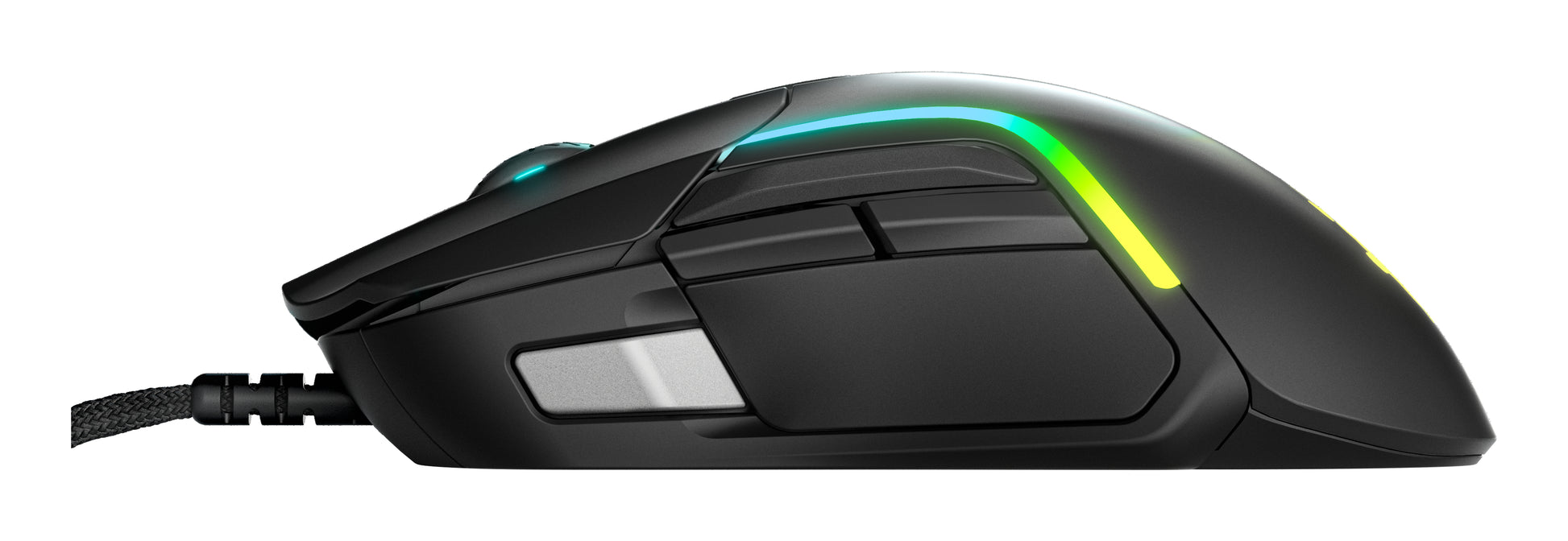 SteelSeries Rival 5 Gaming-Maus – kabelgebunden, für Rechtshänder, RGB-Beleuchtung, IP54, schwarz/grau