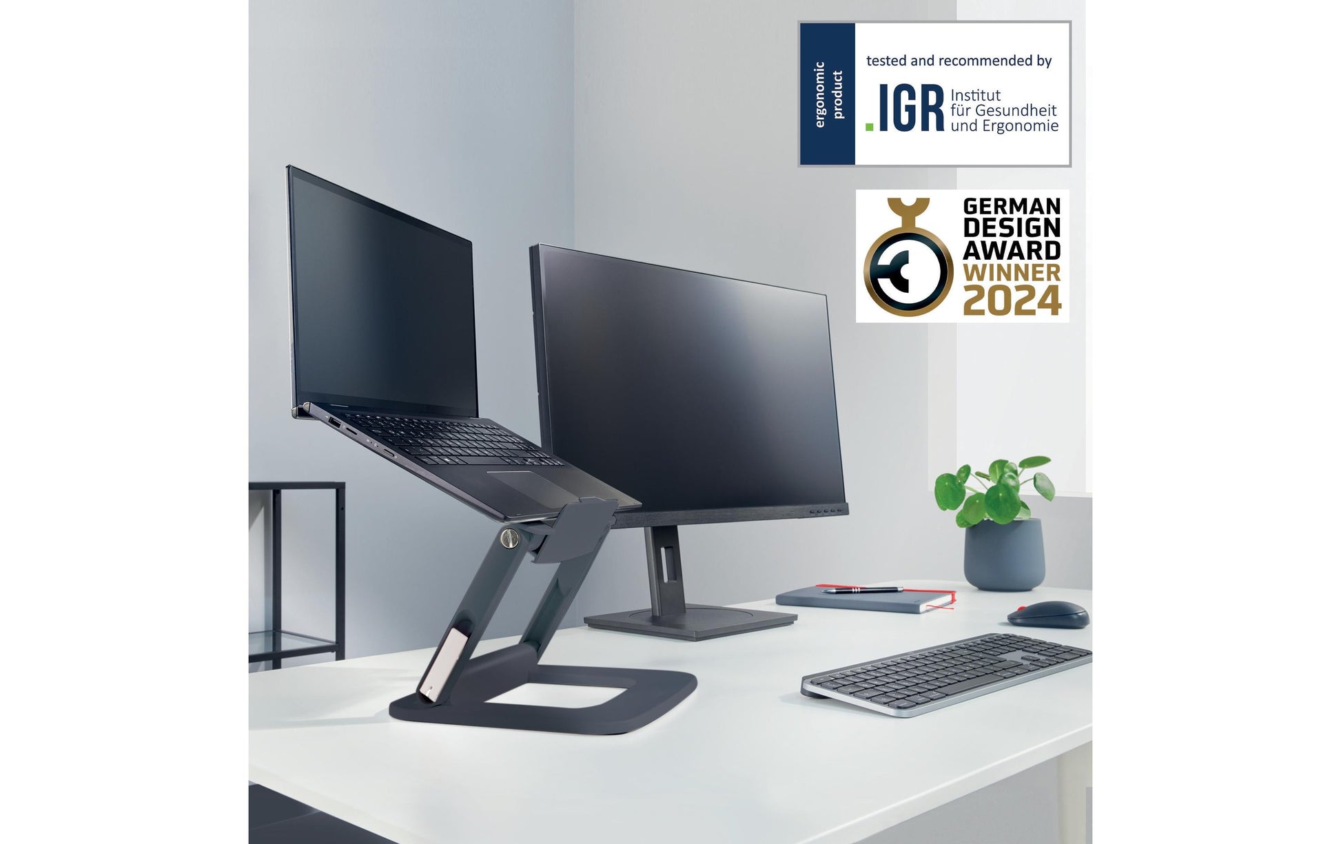 Leitz Laptop-Ständer – für Laptops 13–15" – Dunkelgrau