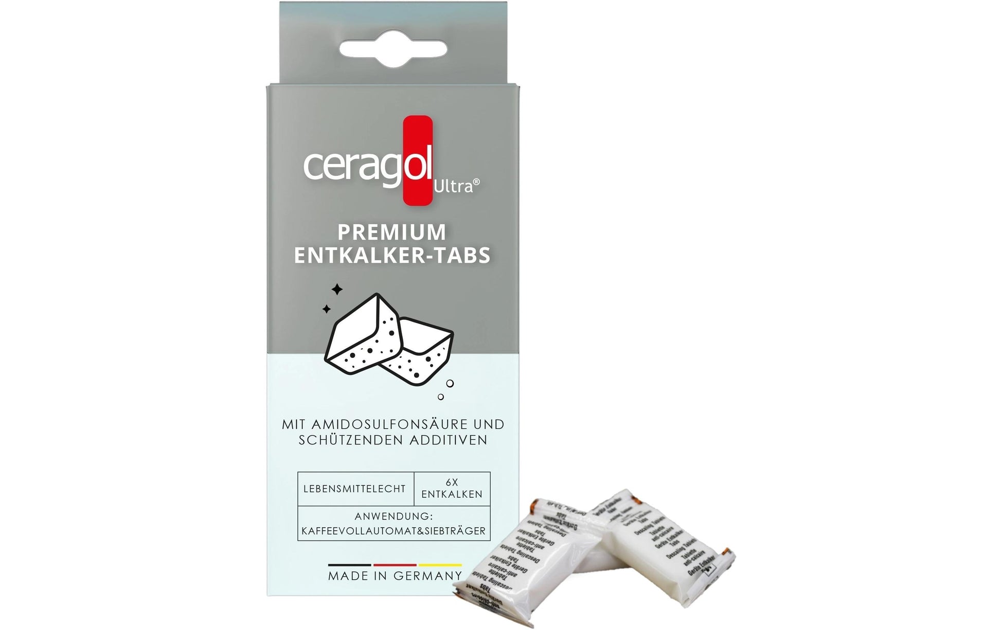 Ceragol Entkalker Tabs – für Kaffeemaschinen, 6 Tabs