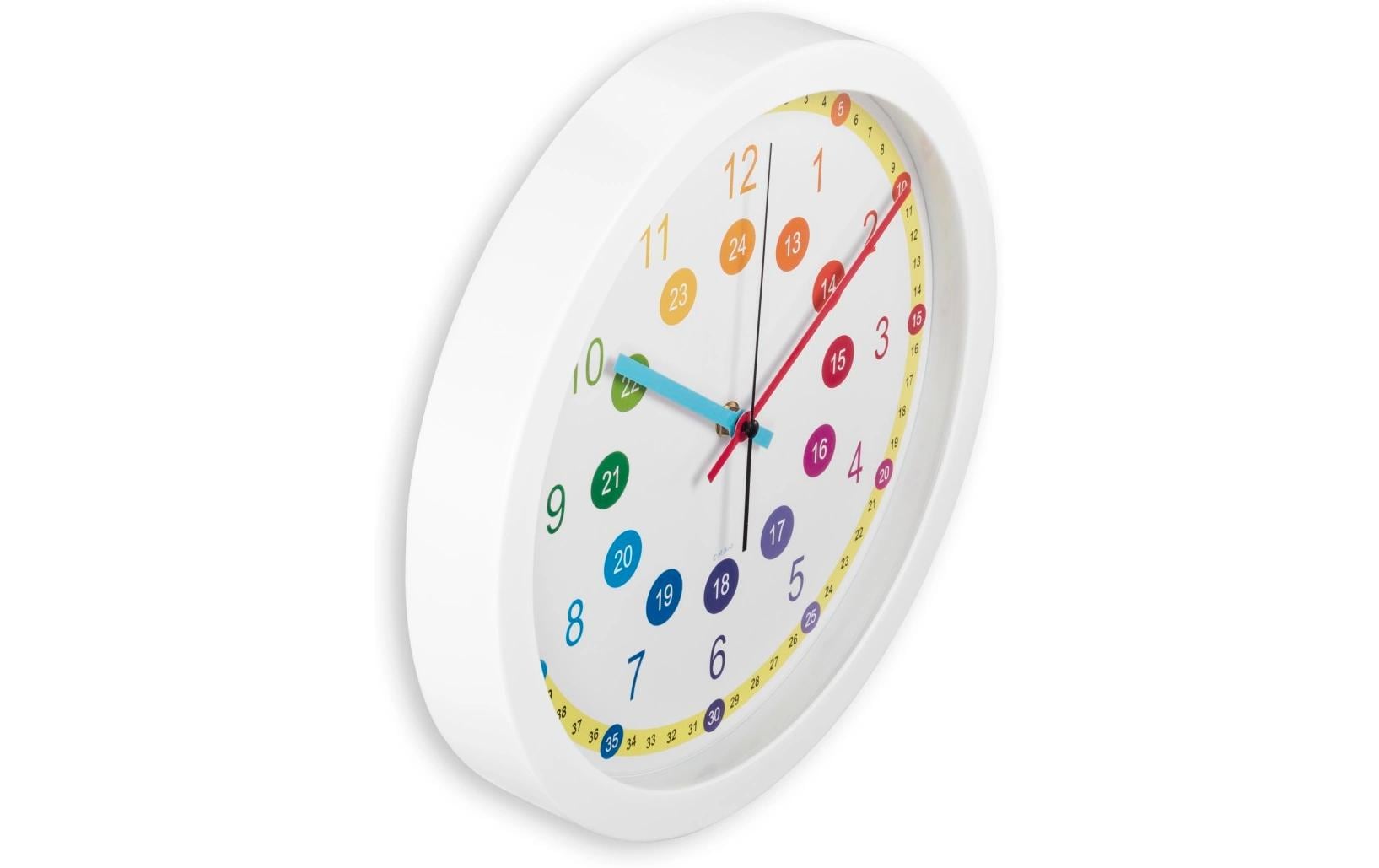 Hama Wanduhr – Analog, lautlos, Ø 30 cm, mehrfarbig, Kunststoff