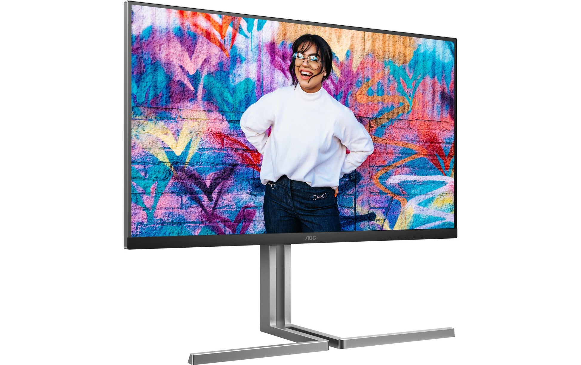 AOC U32U3CV – Monitor, 31,5", 400 cd/m², 3× USB-C, KVM, Integrierte Lautsprecher, VESA 100 × 100, Schwarz