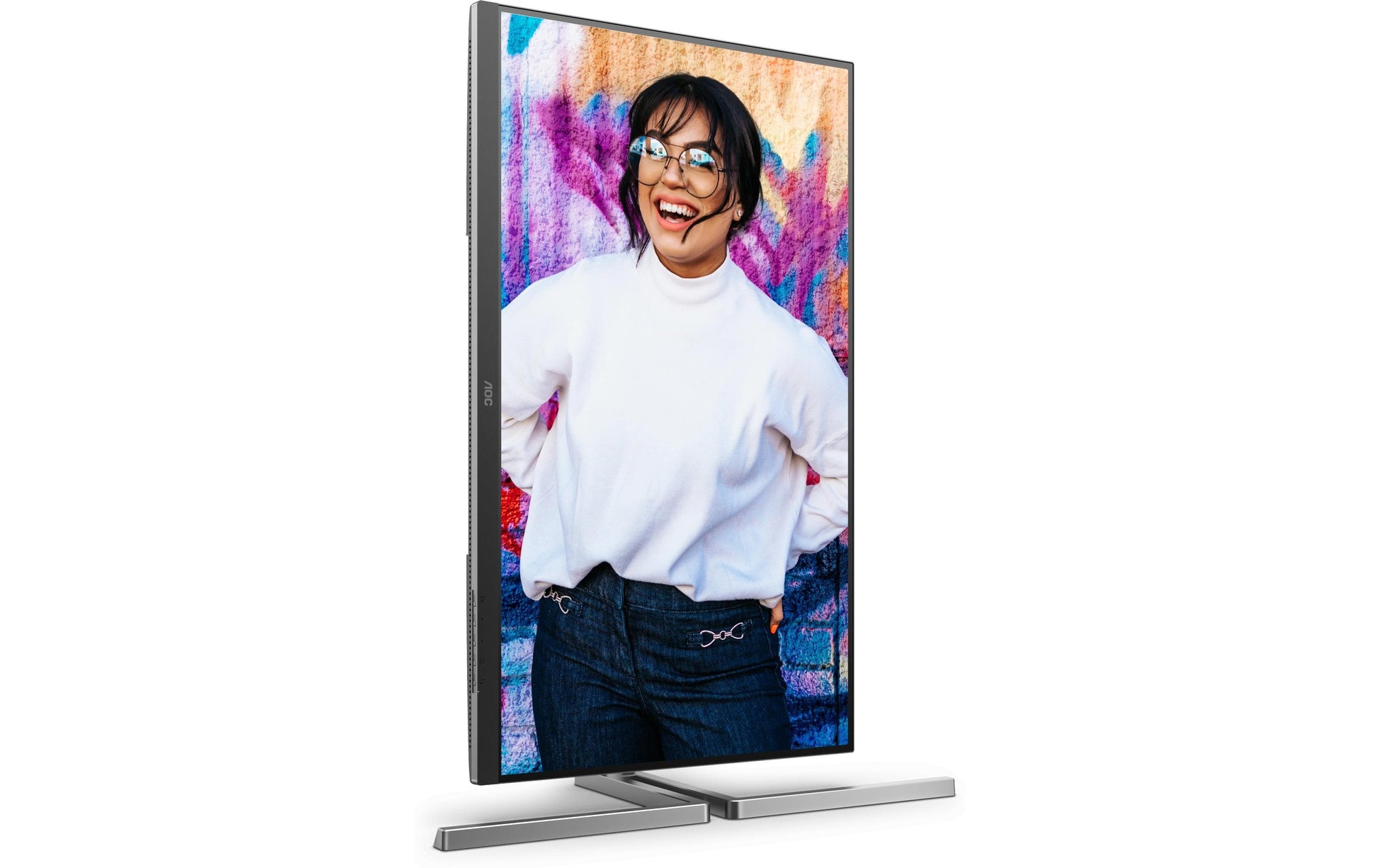 AOC U32U3CV – Monitor, 31,5", 400 cd/m², 3× USB-C, KVM, Integrierte Lautsprecher, VESA 100 × 100, Schwarz