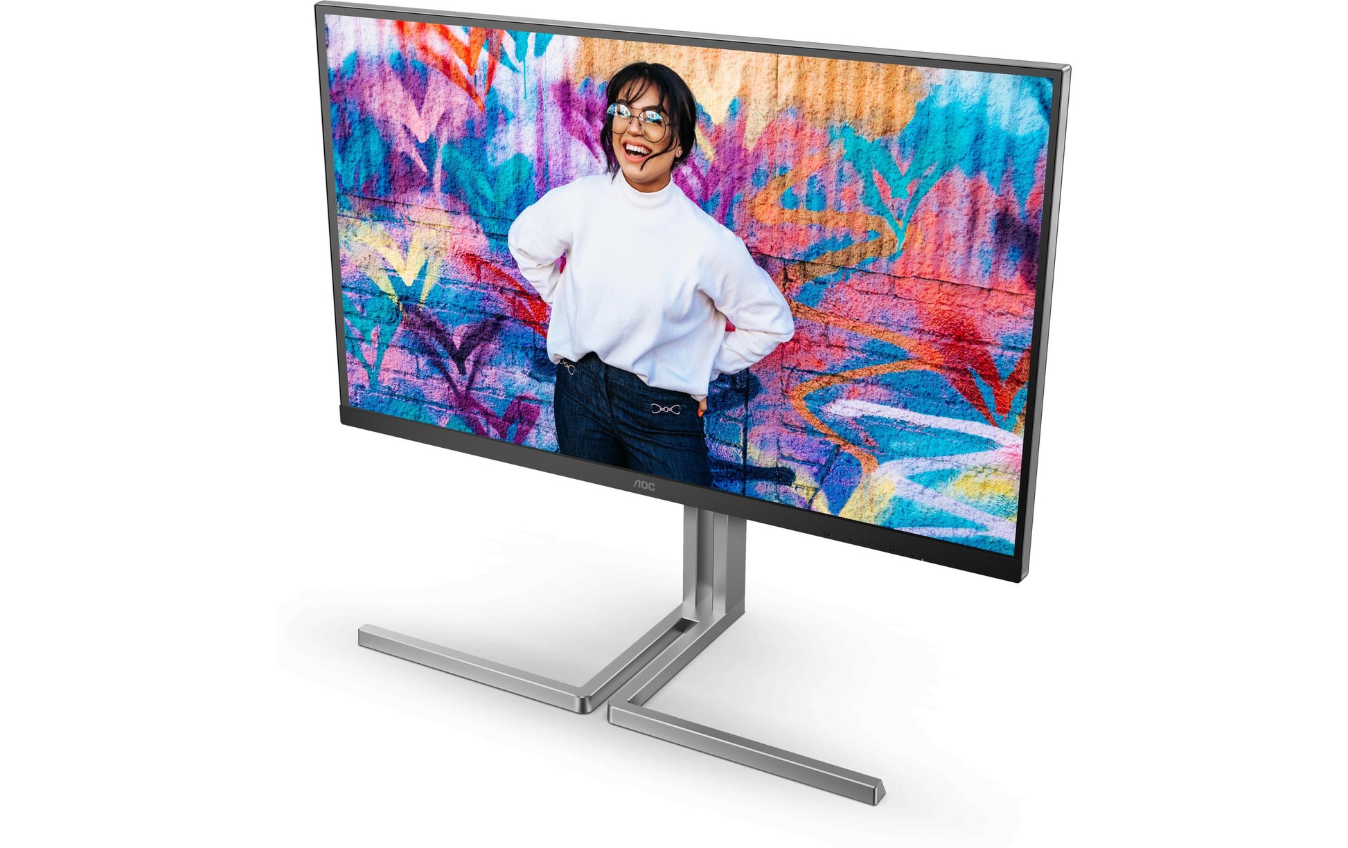 AOC U32U3CV – Monitor, 31,5", 400 cd/m², 3× USB-C, KVM, Integrierte Lautsprecher, VESA 100 × 100, Schwarz