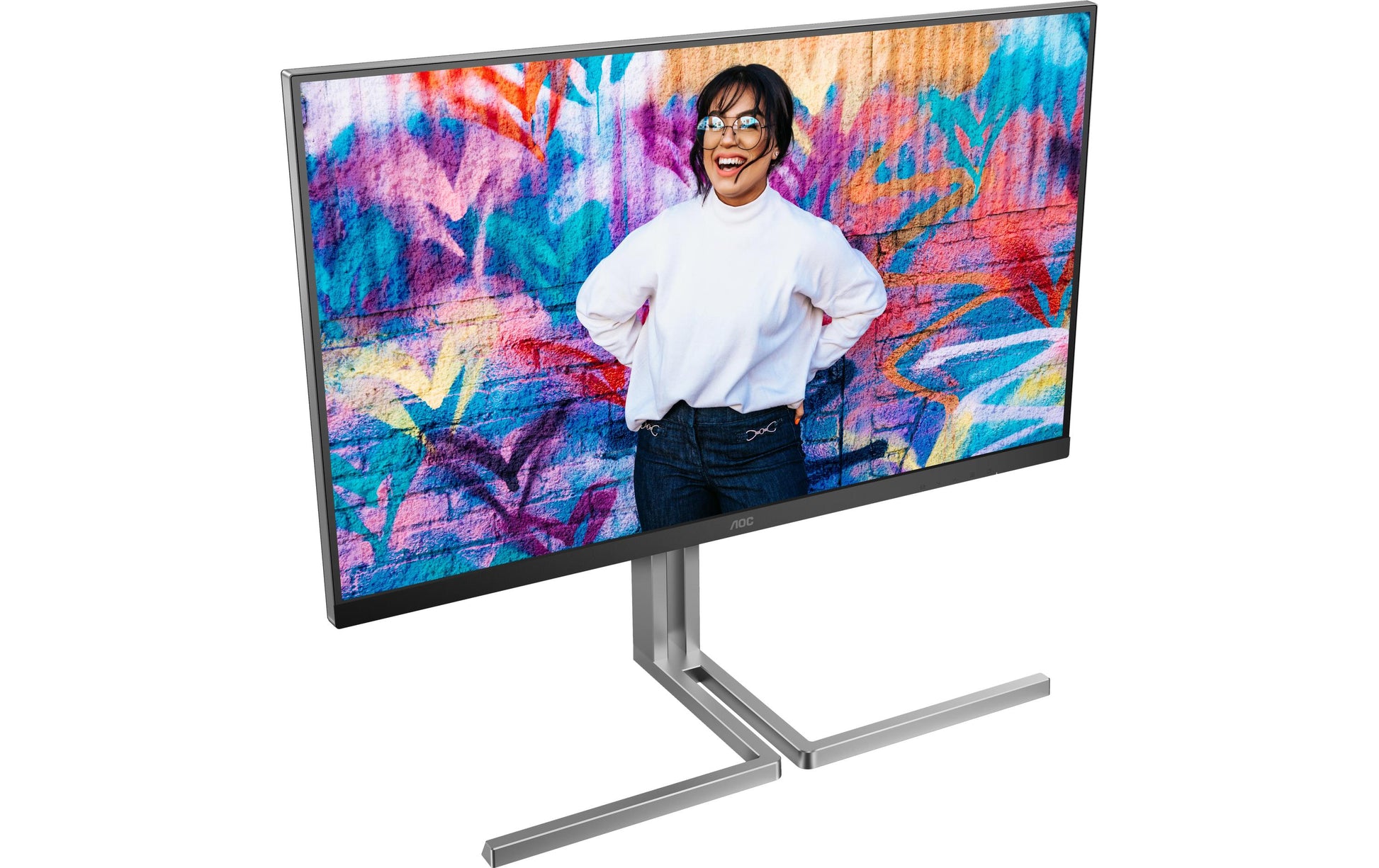 AOC U32U3CV – Monitor, 31,5", 400 cd/m², 3× USB-C, KVM, Integrierte Lautsprecher, VESA 100 × 100, Schwarz