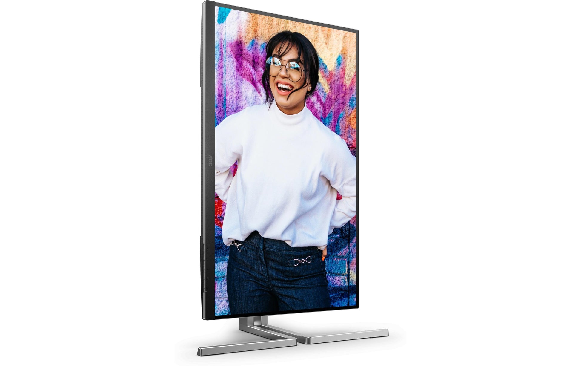 AOC Q27U3CV – Monitor, 27", 2560 × 1440 (WQHD), IPS, 75 Hz, KVM, 2× USB-C, VESA 100 × 100, Schwarz