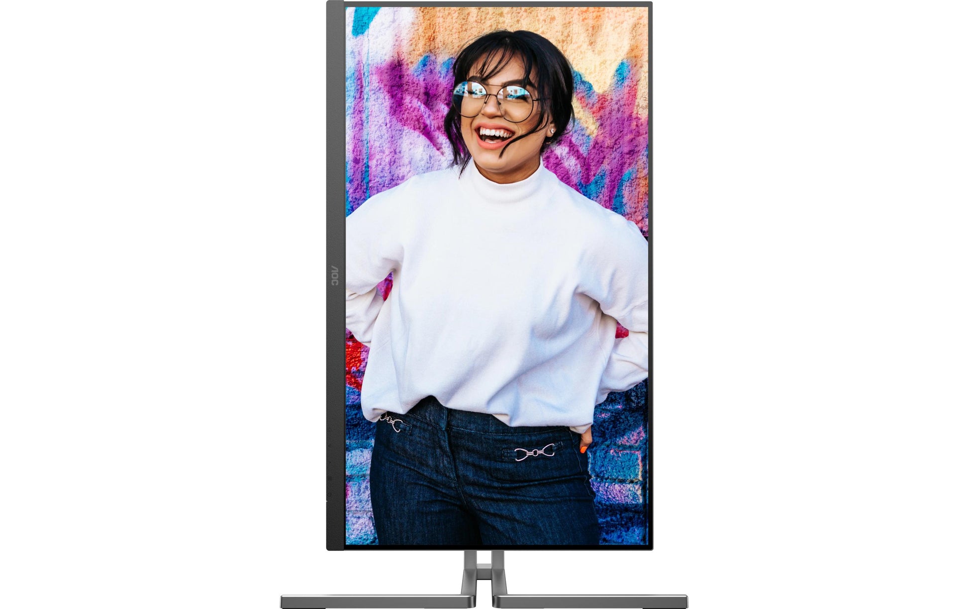 AOC Q27U3CV – Monitor, 27", 2560 × 1440 (WQHD), IPS, 75 Hz, KVM, 2× USB-C, VESA 100 × 100, Schwarz