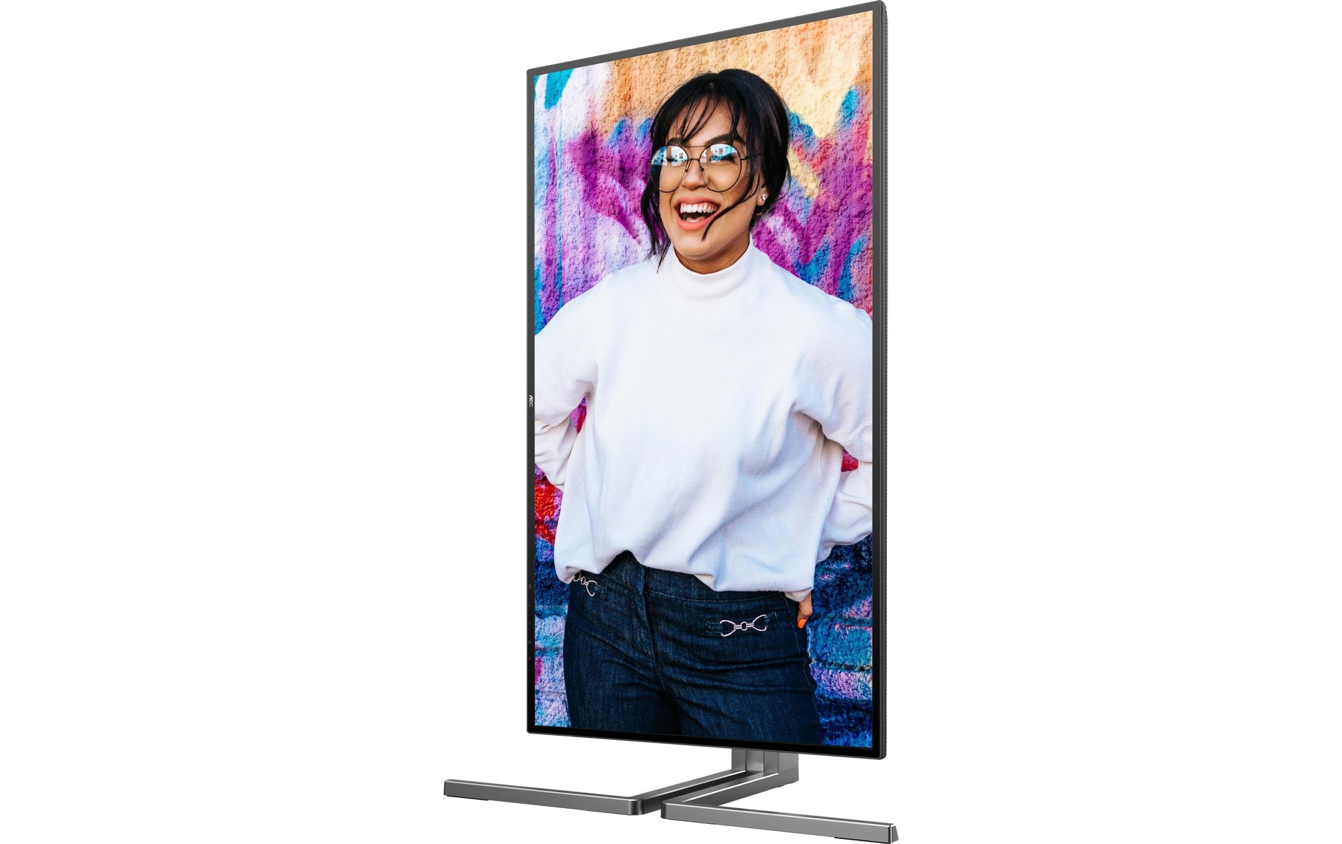 AOC U27U3CV – Monitor, 27", Nano-IPS, 60 Hz, 350 cd/m², 2× USB-C, KVM, Lautsprecher, VESA 100 × 100, Schwarz