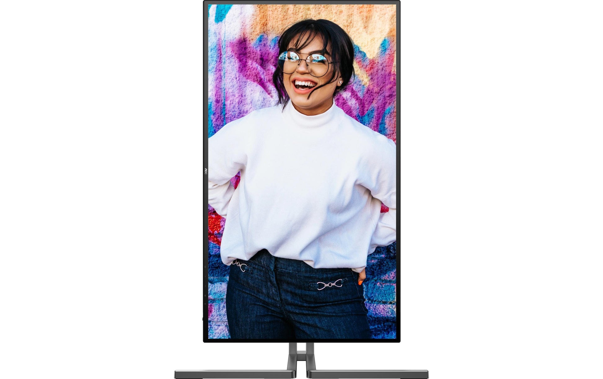 AOC U27U3CV – Monitor, 27", Nano-IPS, 60 Hz, 350 cd/m², 2× USB-C, KVM, Lautsprecher, VESA 100 × 100, Schwarz