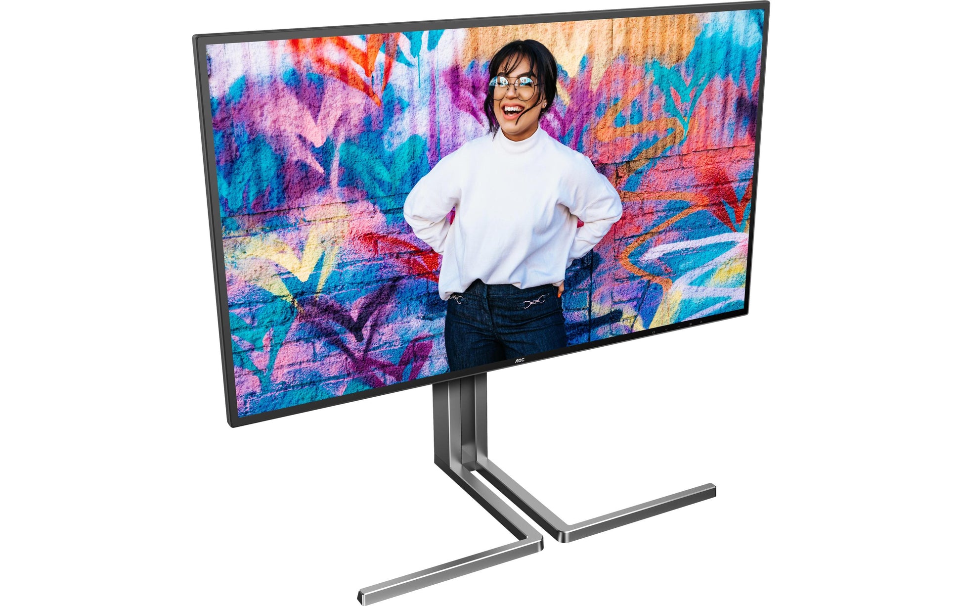 AOC U27U3CV – Monitor, 27", Nano-IPS, 60 Hz, 350 cd/m², 2× USB-C, KVM, Lautsprecher, VESA 100 × 100, Schwarz