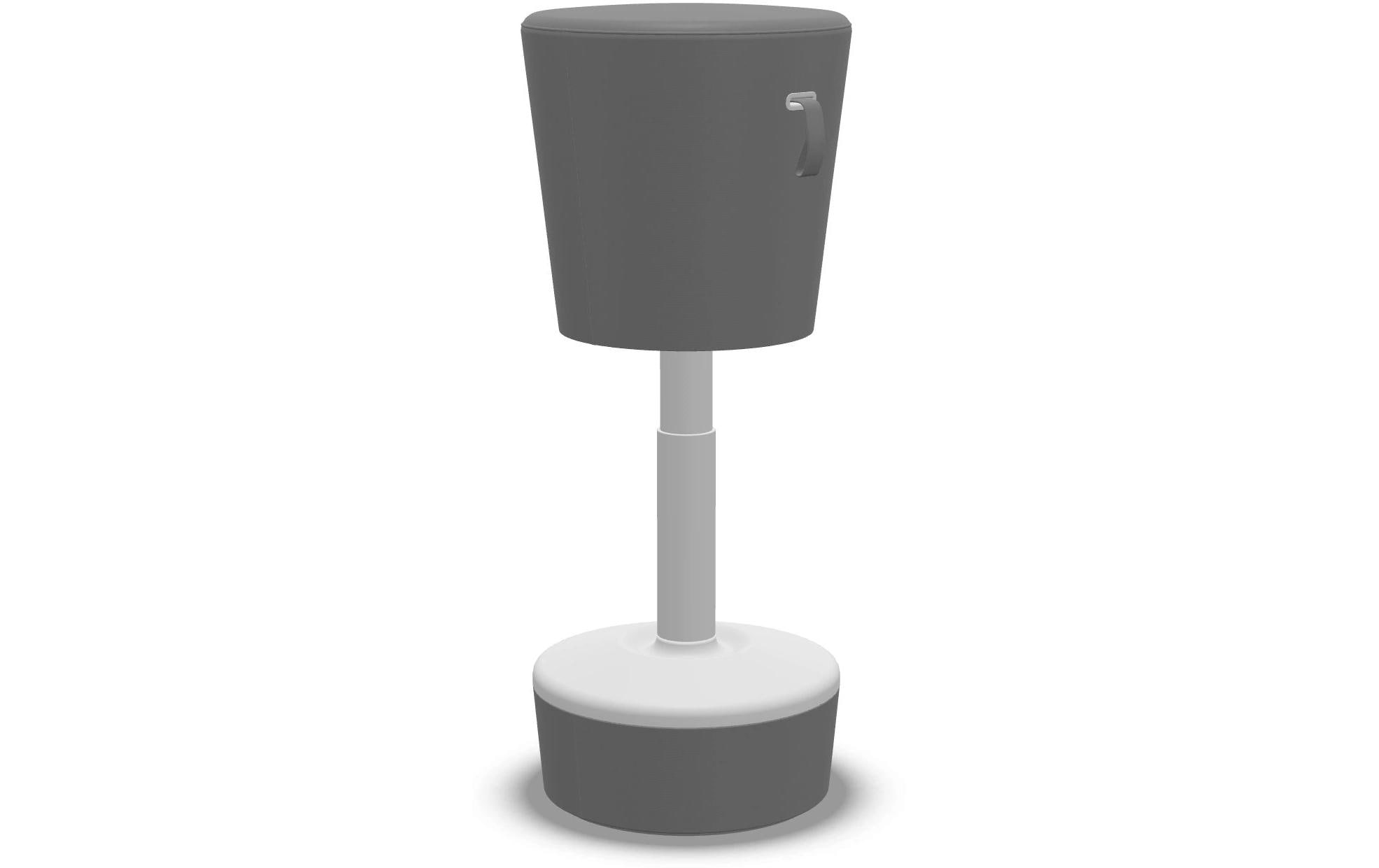 Profim Hocker Mickey – Sitzhöhe 91 cm, 110 kg, Hellgrau