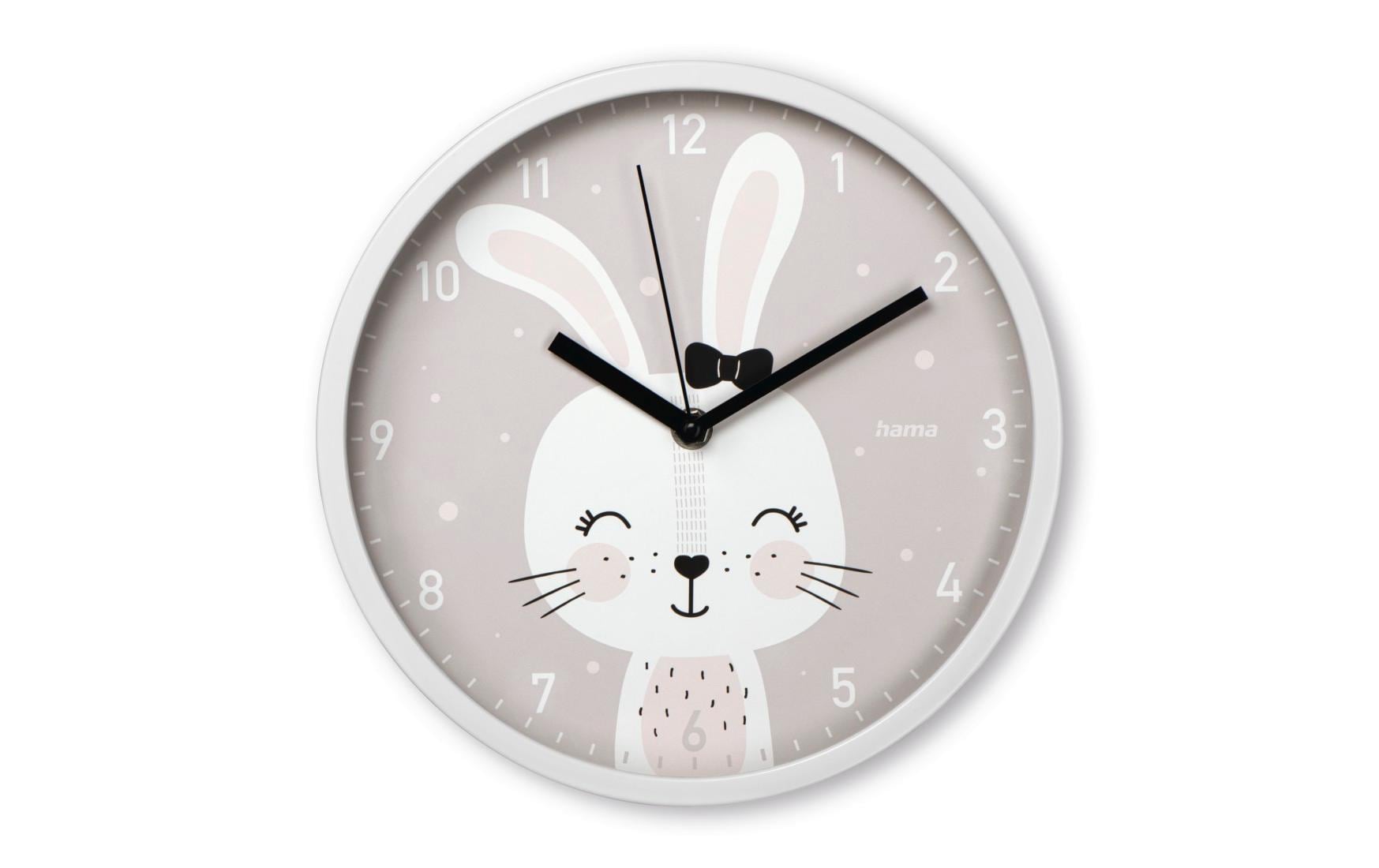 Hama Wanduhr – Analog, lautlos, Ø 25 cm, weiss, Kunststoff