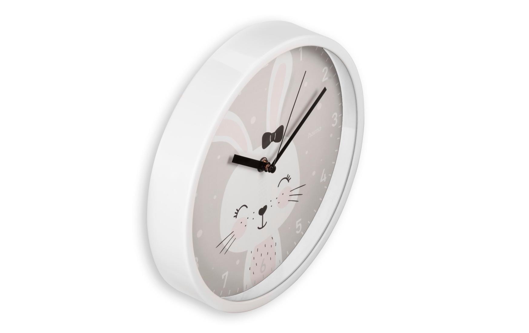 Hama Wanduhr – Analog, lautlos, Ø 25 cm, weiss, Kunststoff