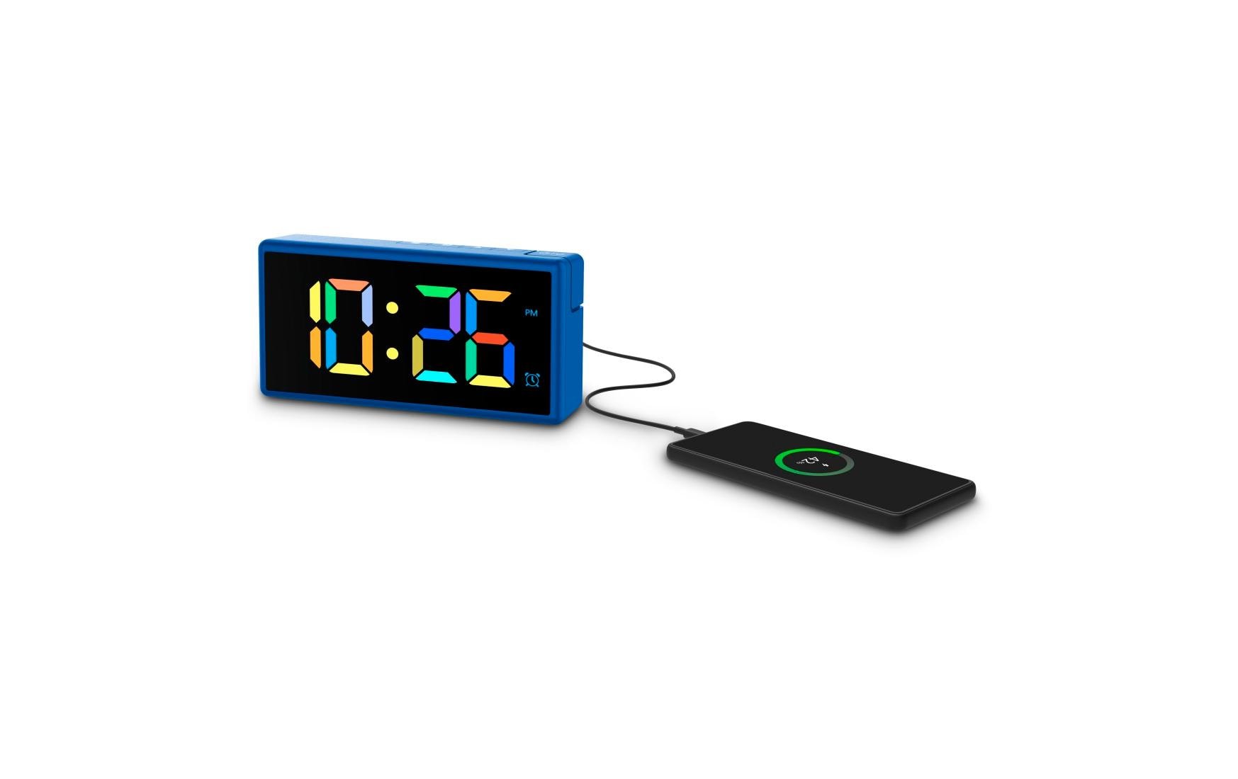Hama Ibiza Digitalwecker – Snooze, USB, 15 × 7,5 × 3,4 cm, Blau