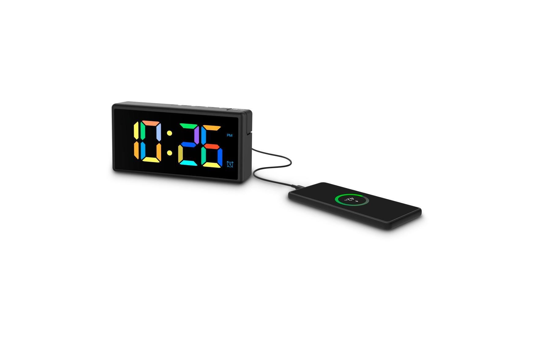 Hama Digitalwecker – Snooze, USB, 15 × 7,5 × 3,4 cm, Schwarz