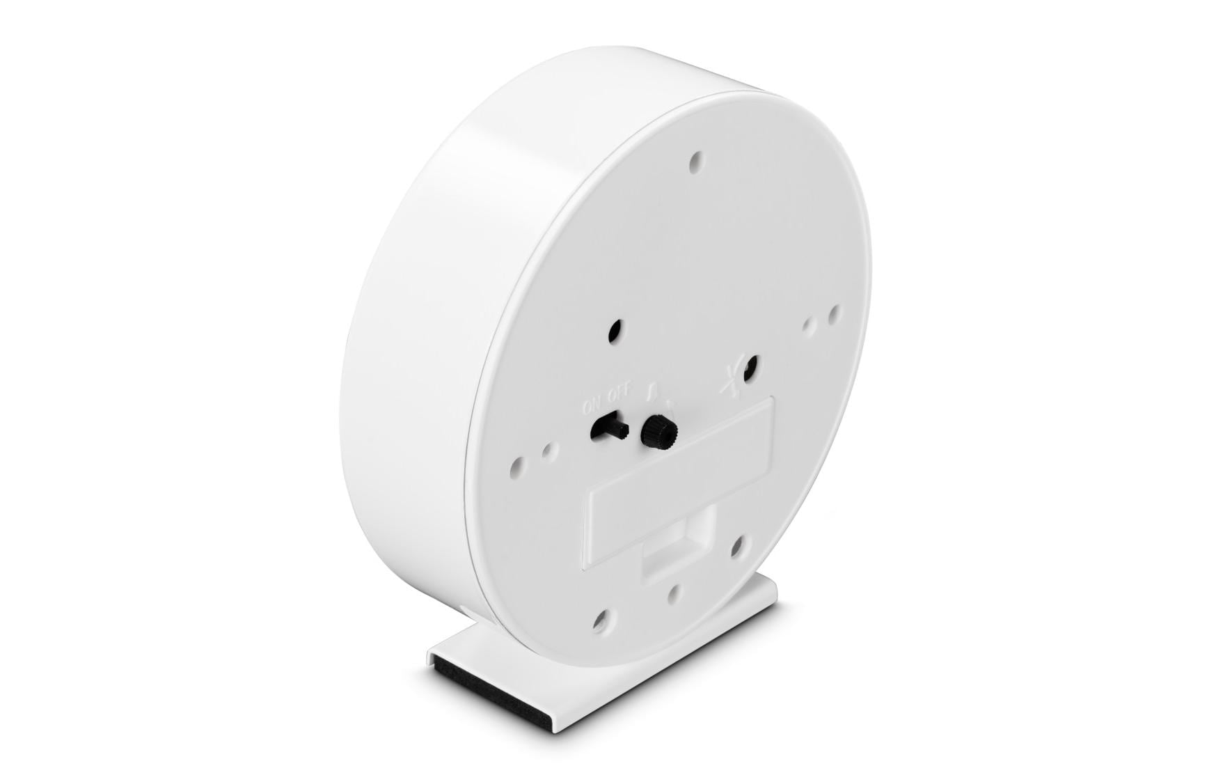 Hama Skye Wecker – Analog, lautlos, Ø 11,2 cm, weiss, Kunststoff