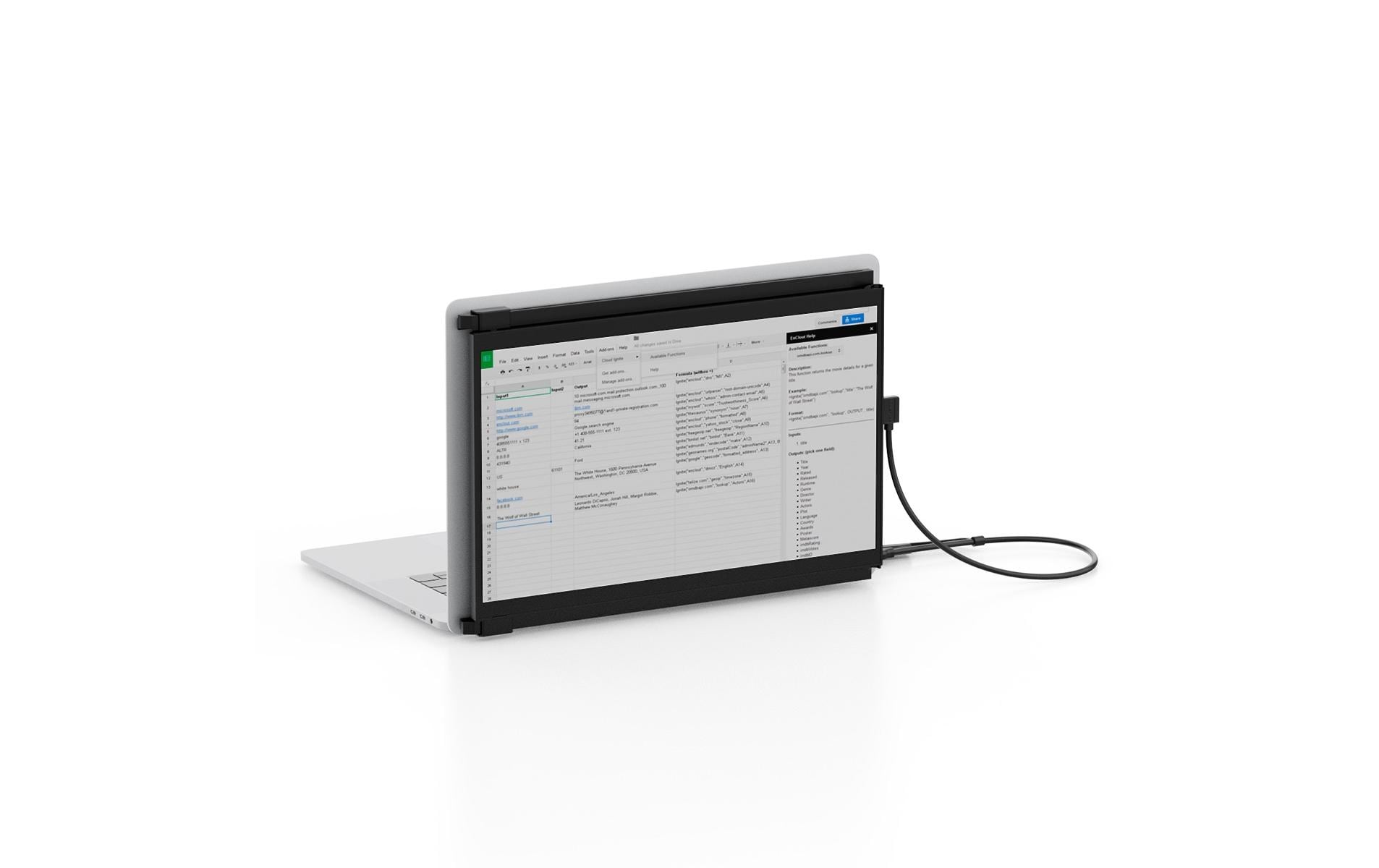 Mobile Pixels Duex Max – Portabler Monitor, 14,1", IPS, 60 Hz, 300 cd/m², für Windows, MacOS, Linux u. a.