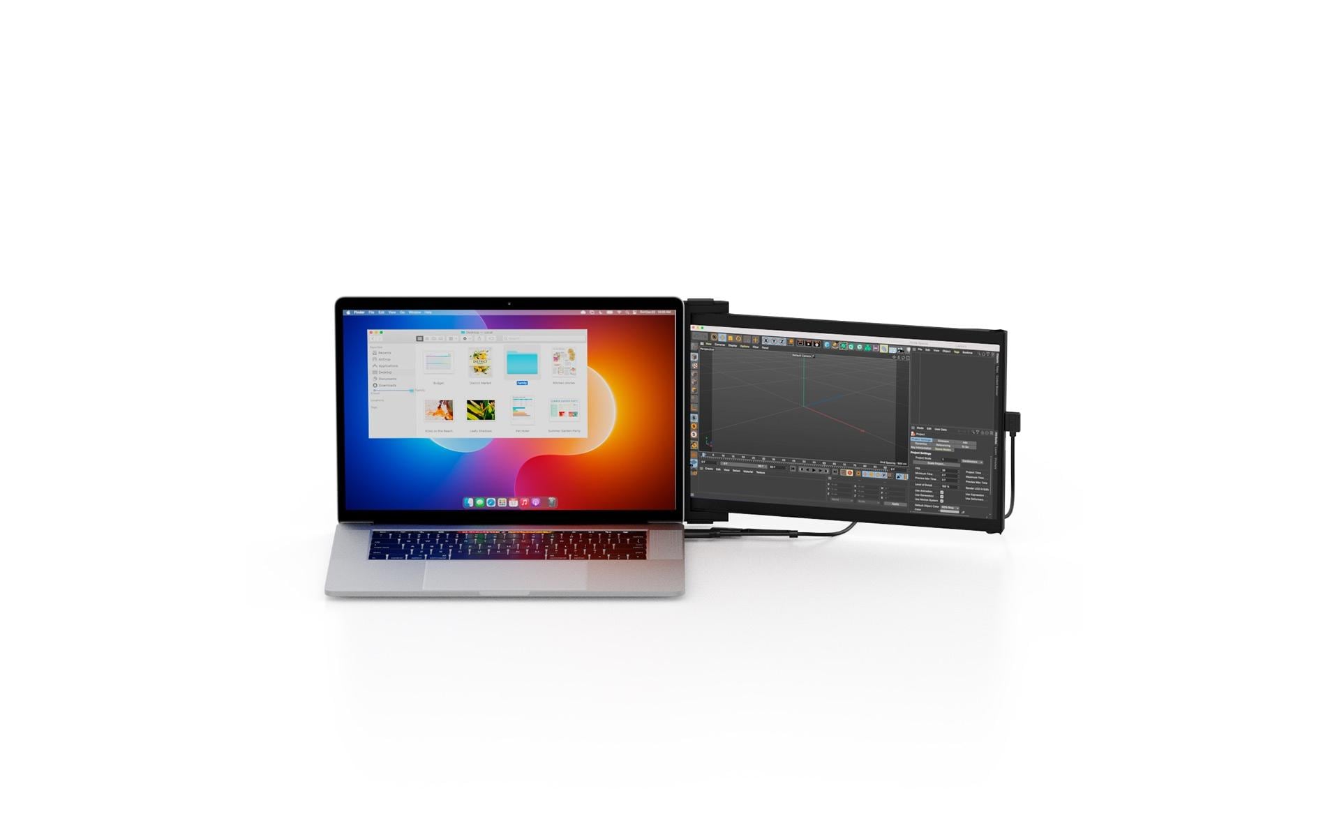 Mobile Pixels Duex Max – Portabler Monitor, 14,1", IPS, 60 Hz, 300 cd/m², für Windows, MacOS, Linux u. a.