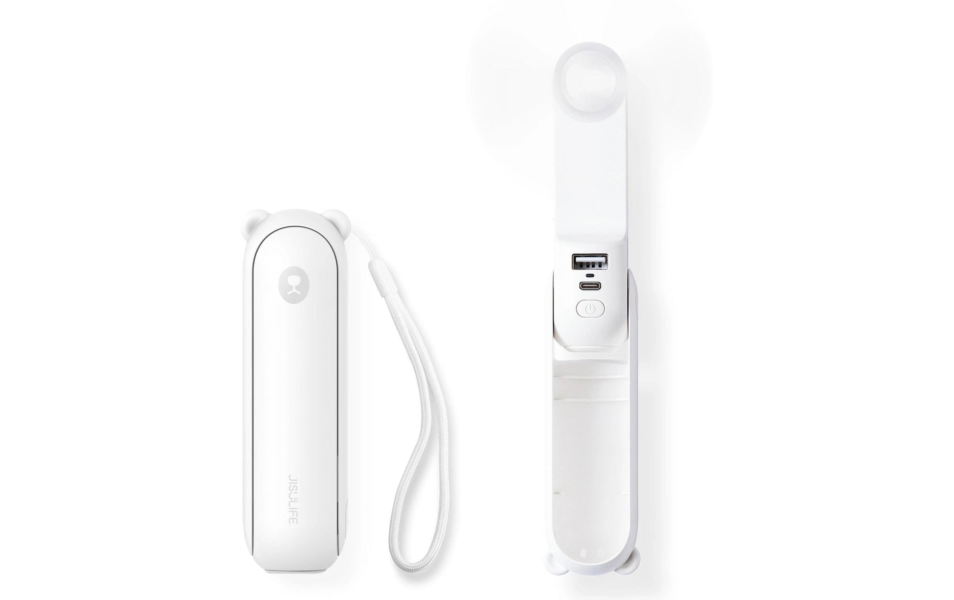 Jisulife Handventilator Life 8 Plus – 3 Stufen, 4500 mAh, USB-C, 46 h, Weiss