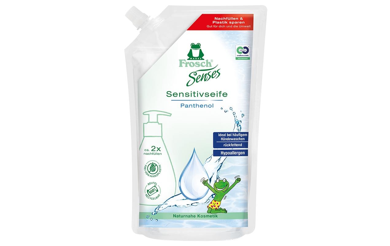 Frosch Flüssige Handseife – Sensitiv – Nachfüllbeutel – 500 ml