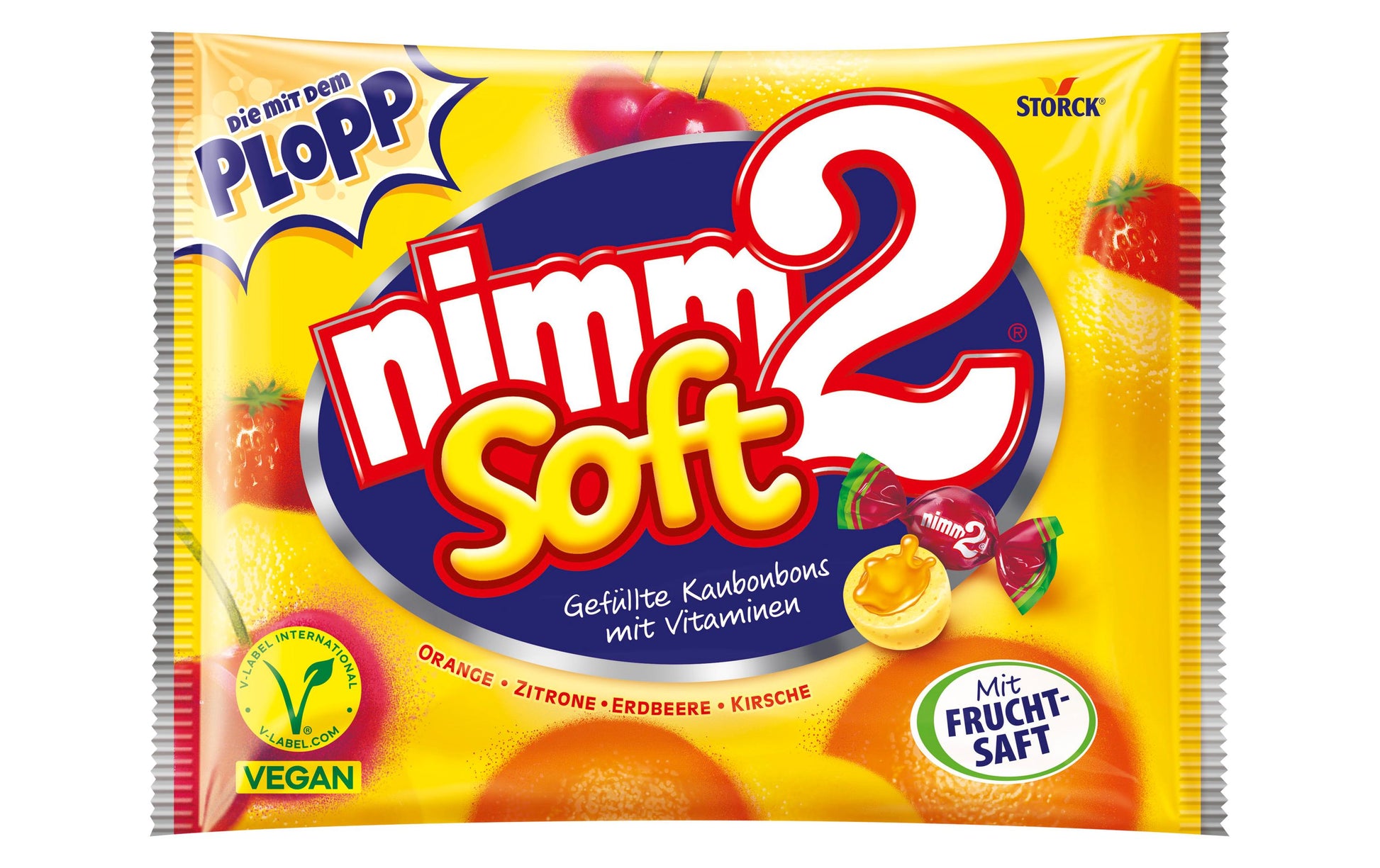STORCK Nimm2 soft Gummibonbons – Fruchtmix, glutenfrei – 800 g