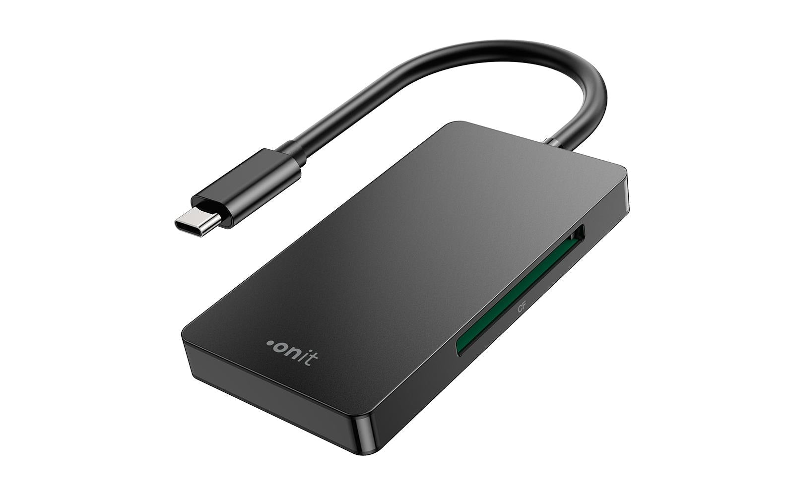 ONIT USB-Kartenleser USB-C – SD/microSD/CF – USB 3.2 Gen 1 (5 Gbit/s) – für Windows, MacOS, Android und mehr