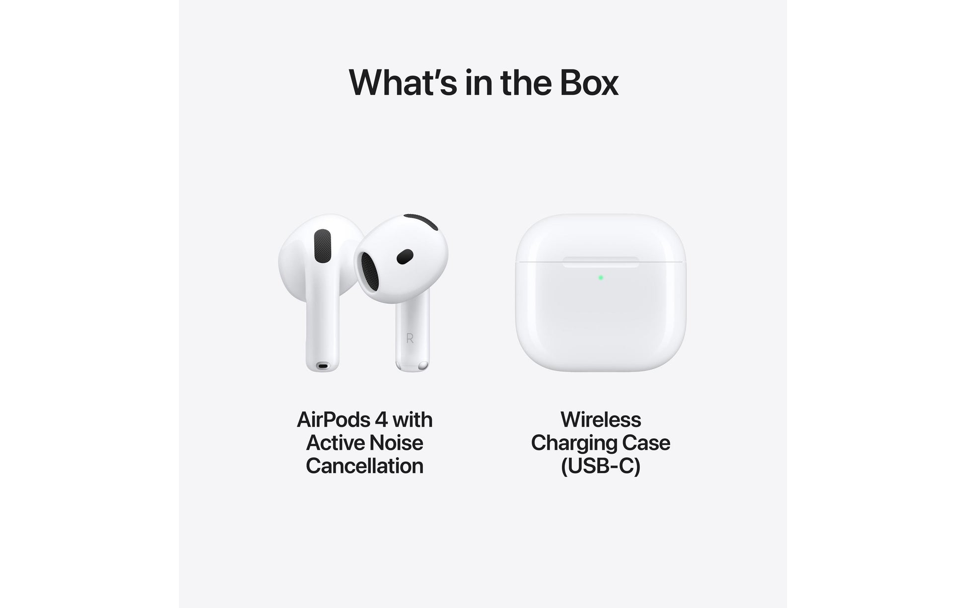 Apple AirPods 4 – True Wireless In-Ear Kopfhörer – Bluetooth 5.3, ANC, IP54 – Weiss – bis 30 h
