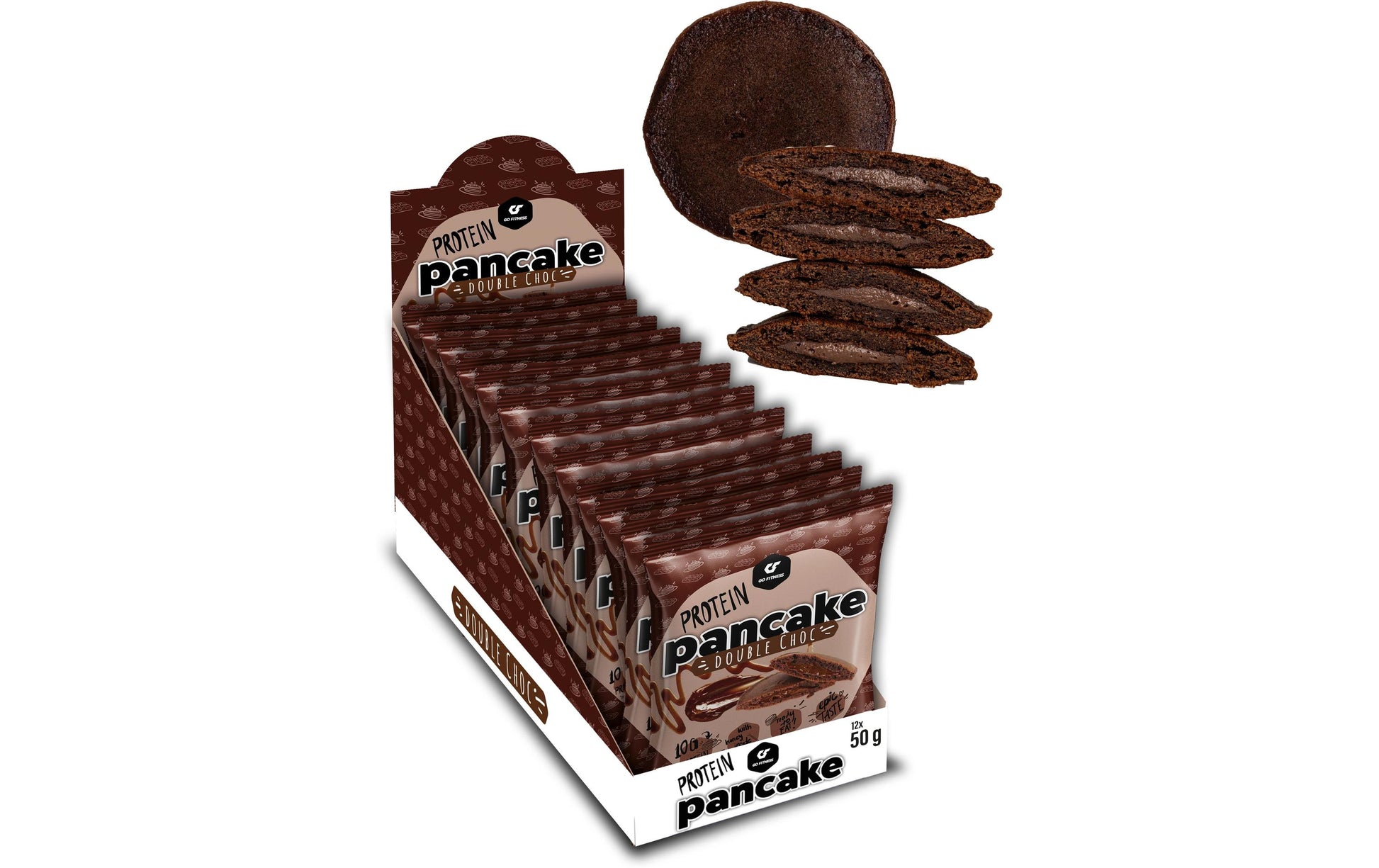 Go Fitness Nutrition Protein-Pancake – Double Choc – 12 × 50 g