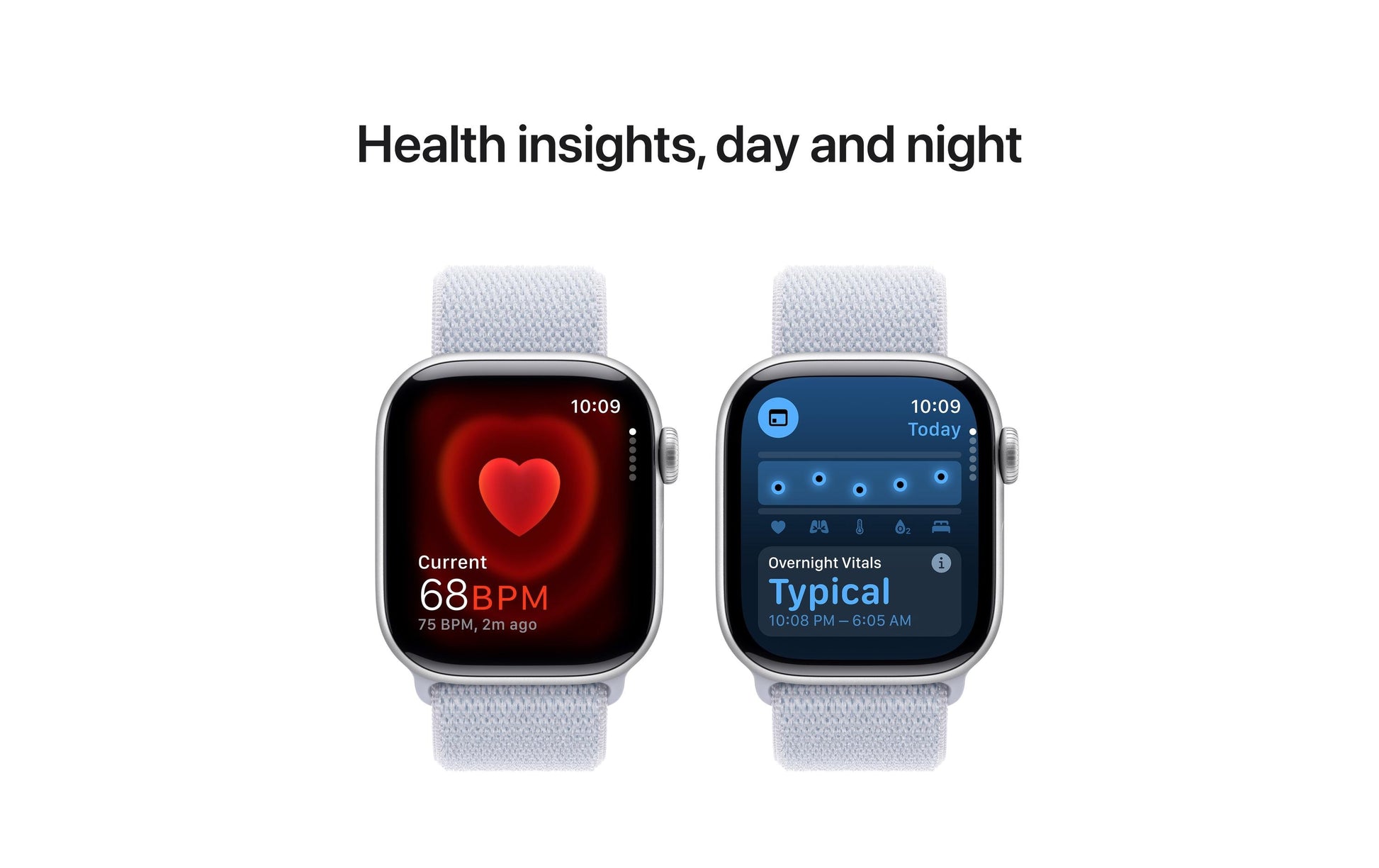 Apple Watch S10 – Smartwatch – 42 mm, GPS, AMOLED, 50 m, Silber (Aluminium), Blue Cloud Sport Loop