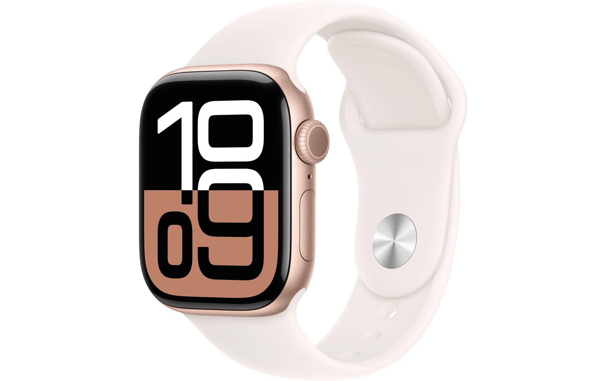 Apple Watch S10 – Smartwatch – 42 mm, GPS, OLED, 50 m, Roségold Aluminium, Light Blush, Bandgrösse S/M