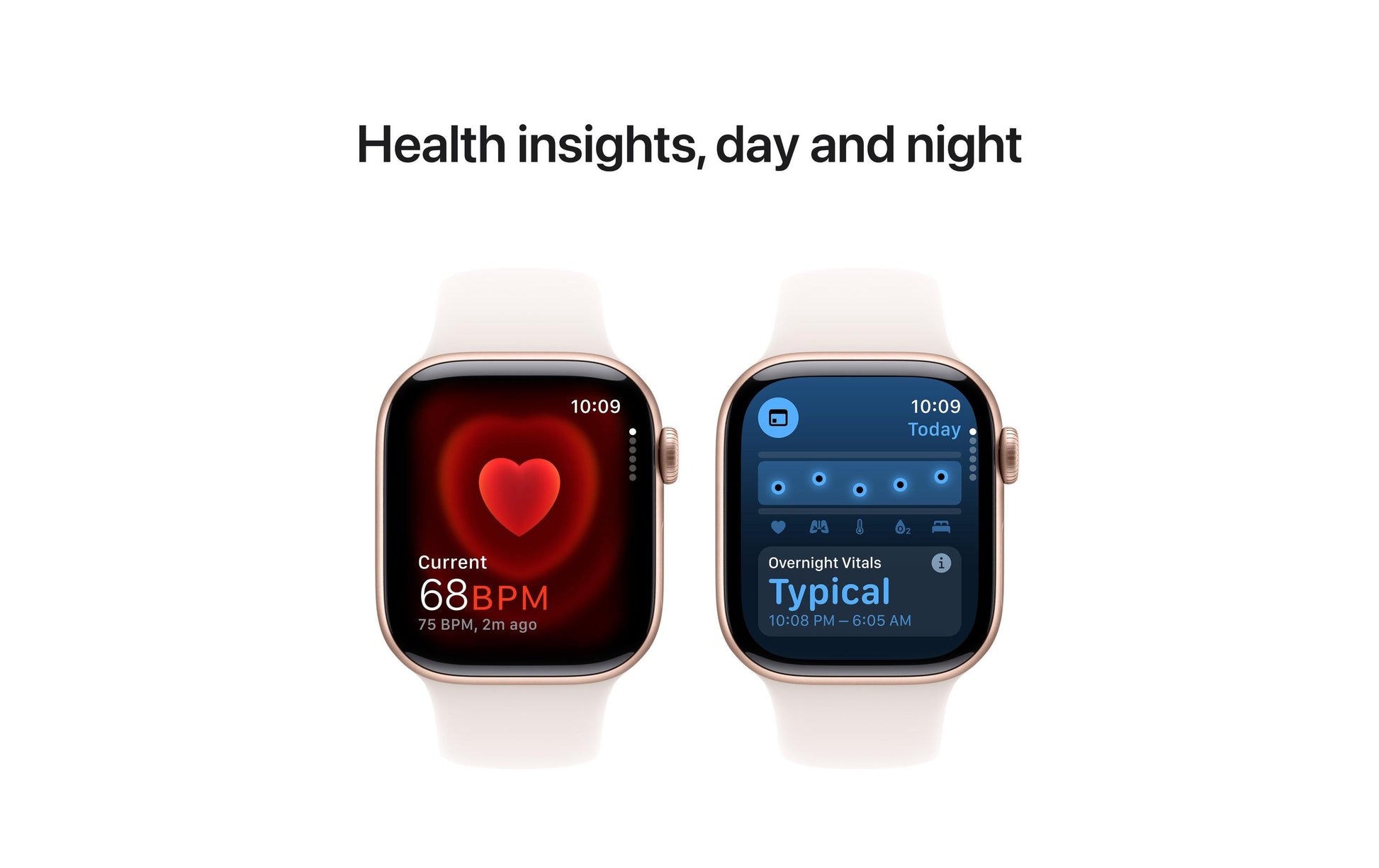 Apple Watch S10 – Smartwatch – 42 mm, GPS, OLED, 50 m, Roségold Aluminium, Light Blush, Bandgrösse S/M