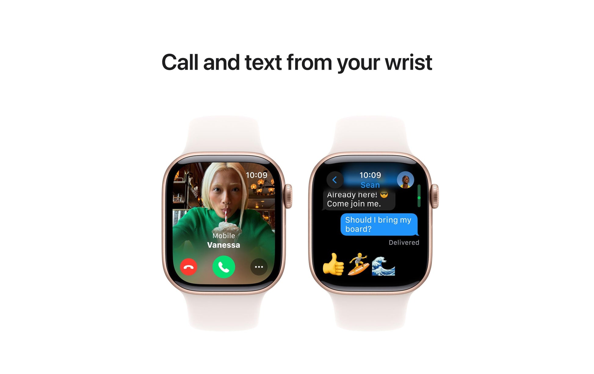 Apple Watch S10 – Smartwatch – 42 mm, GPS, OLED, 50 m, Roségold Aluminium, Light Blush, Bandgrösse S/M