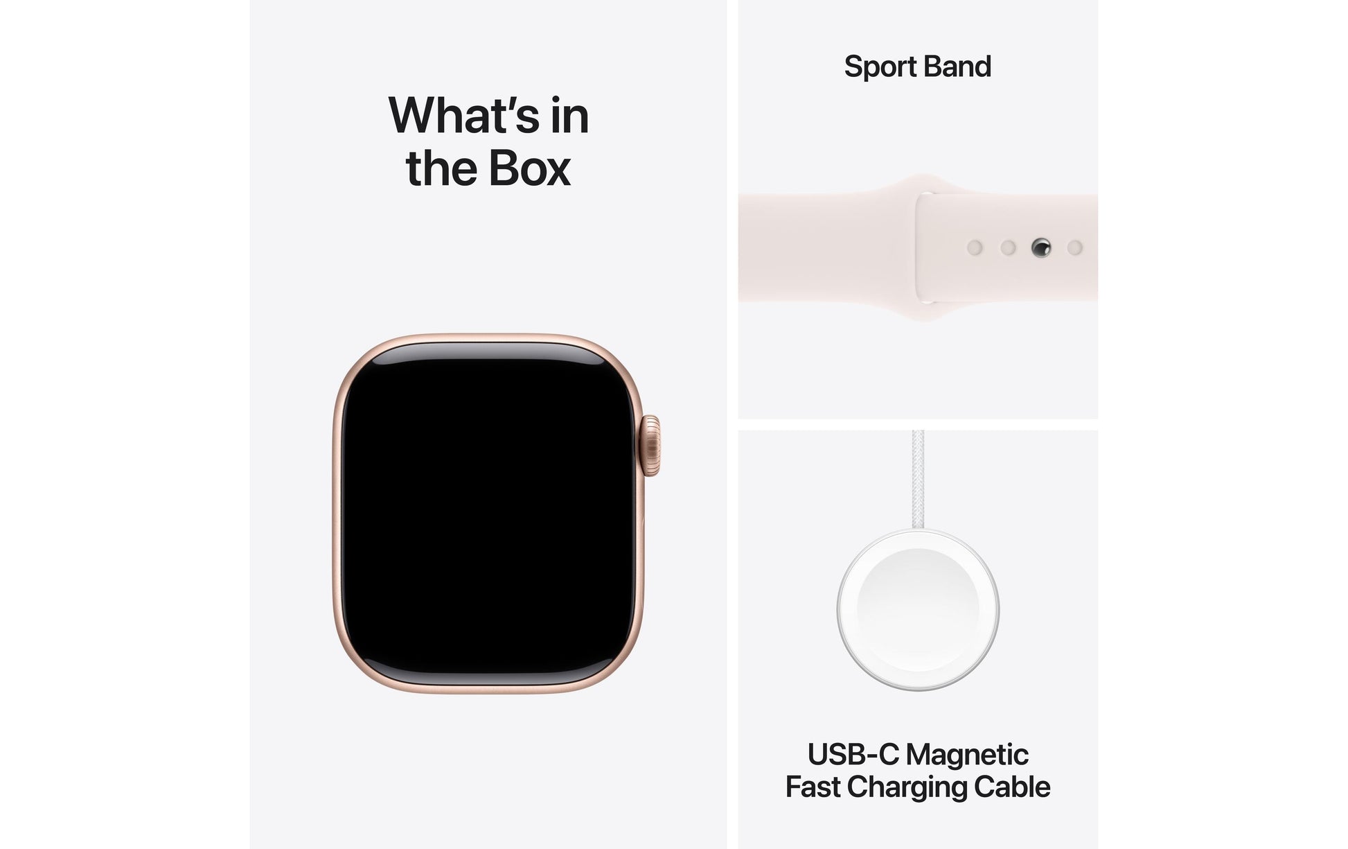 Apple Watch S10 – Smartwatch – 42 mm, GPS, OLED, 50 m, Roségold, Light Blush, Bandgrösse M/L, Sportarmband