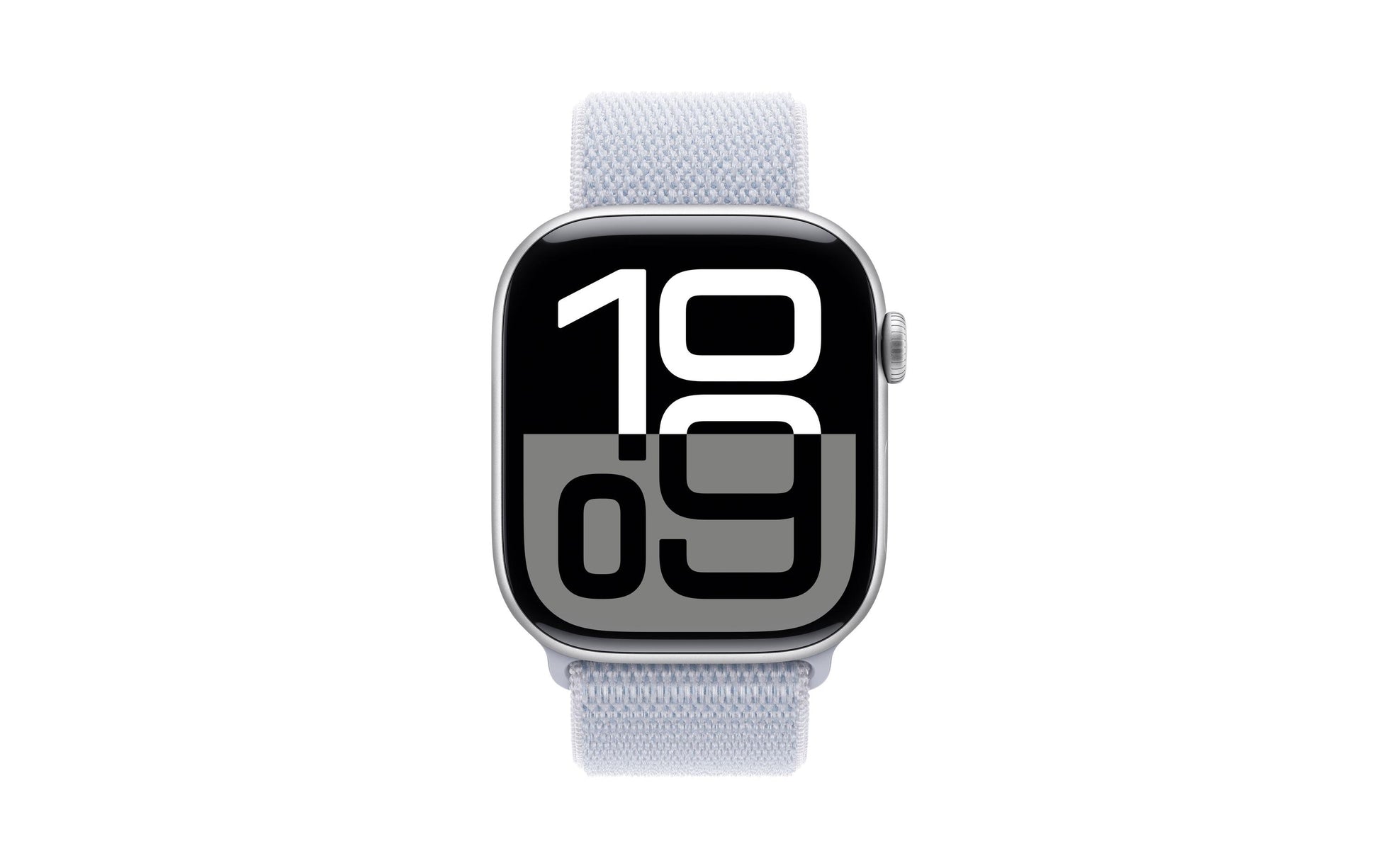 Apple Watch S10 – Smartwatch – 46 mm, LTE, OLED, 50 m, IP6X, Silber Aluminium, Blue Cloud Sport Loop