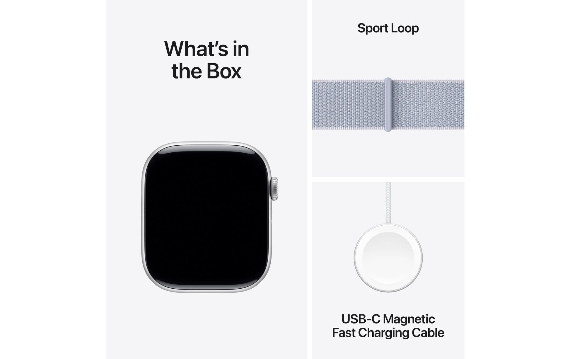 Apple Watch S10 – Smartwatch – 46 mm, LTE, OLED, 50 m, IP6X, Silber Aluminium, Blue Cloud Sport Loop