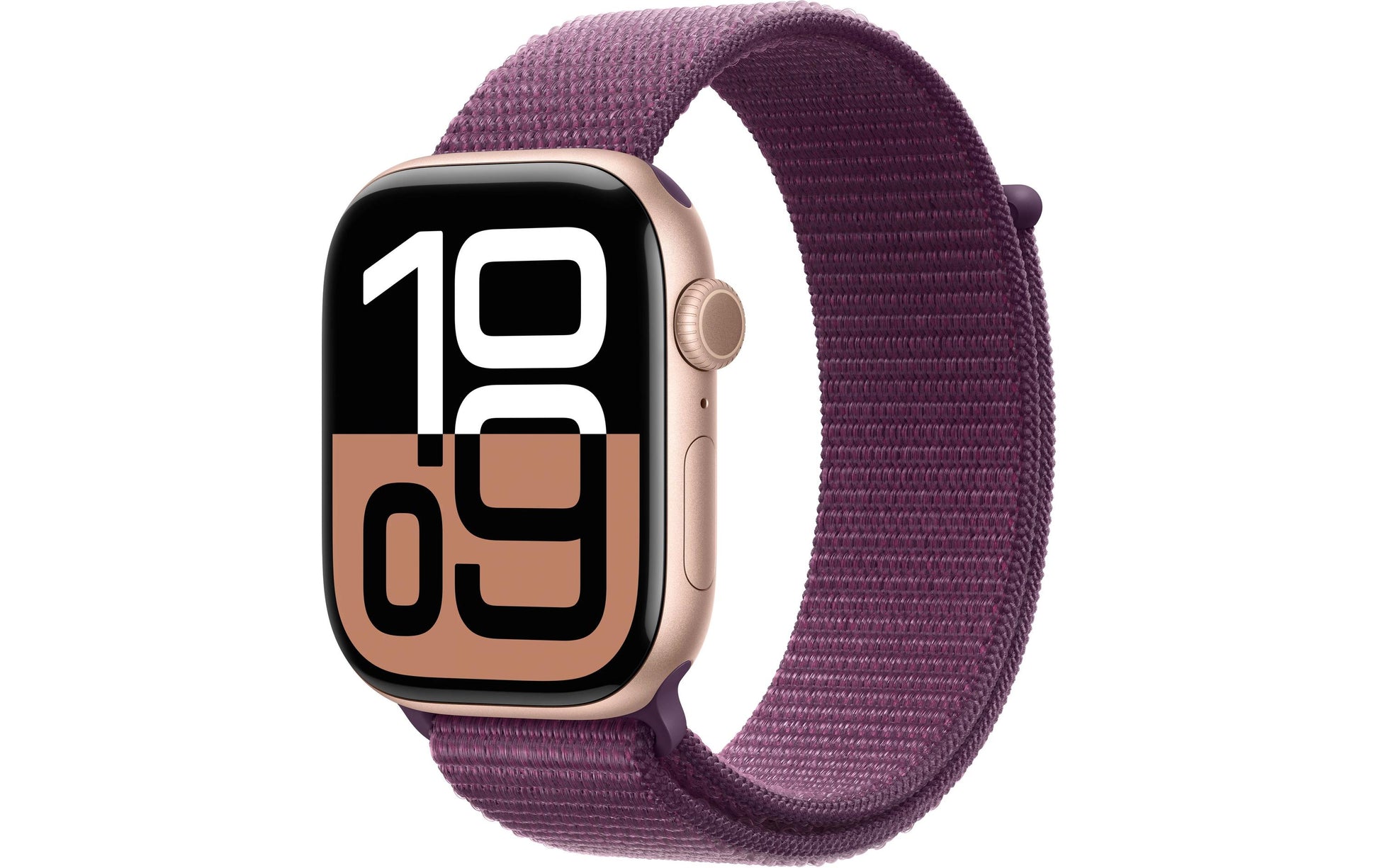 Apple Watch S10 – Smartwatch – 46 mm, LTE, OLED, 50 m, Roségold, Pflaume, Sport Loop