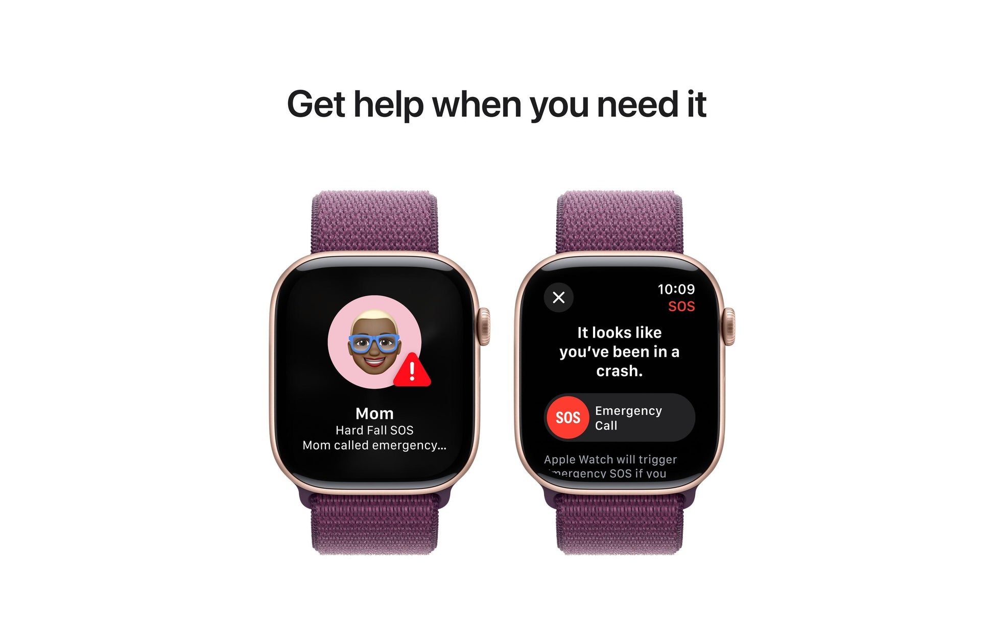 Apple Watch S10 – Smartwatch – 46 mm, LTE, OLED, 50 m, Roségold, Pflaume, Sport Loop
