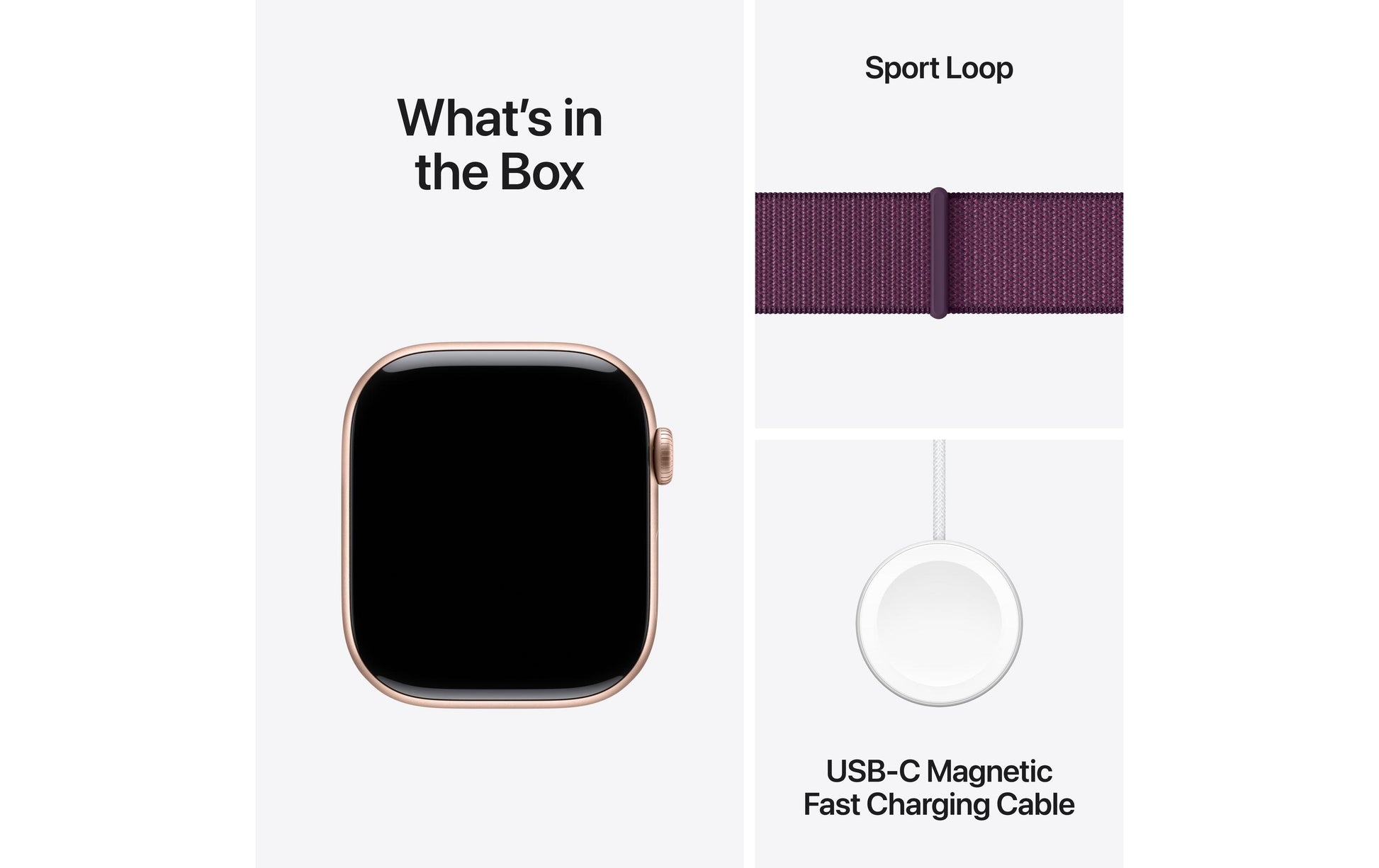 Apple Watch S10 – Smartwatch – 46 mm, LTE, OLED, 50 m, Roségold, Pflaume, Sport Loop