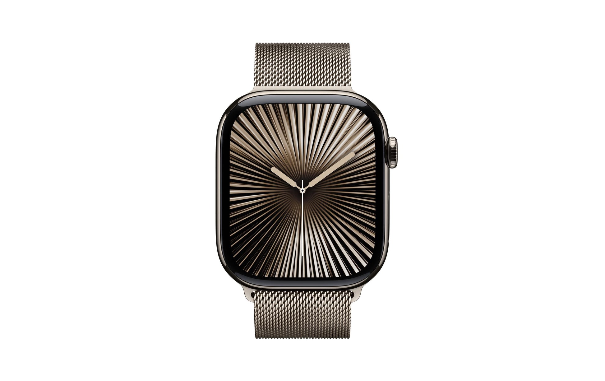Apple Watch S10 – Smartwatch – 46 mm, LTE, OLED, IP6X, 50 m, Natürliches Titan, Mailänder Schlaufe (S/M)