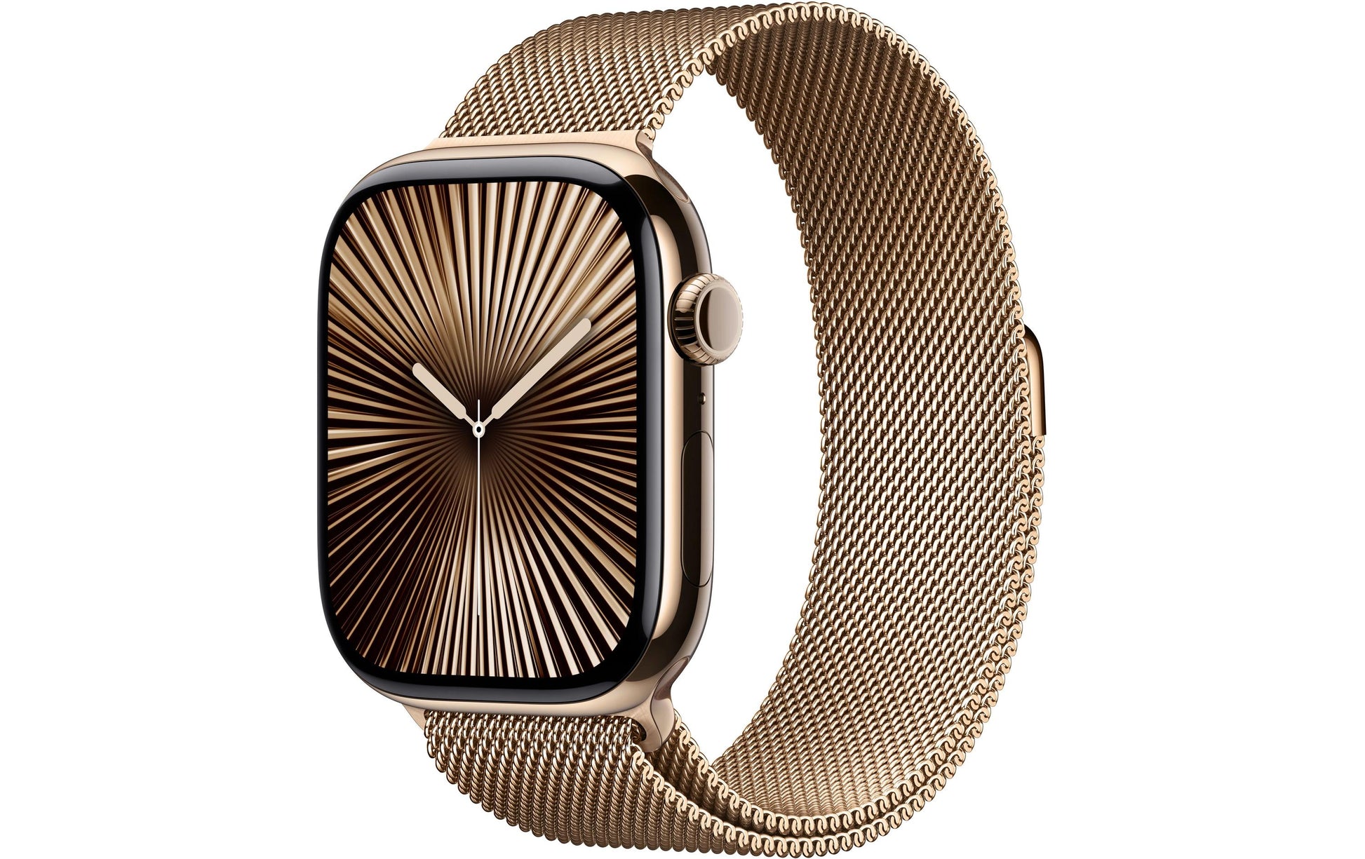 Apple Watch S10 – Smartwatch – 39 mm, LTE, OLED, 50 m, IP6X, Gold/Roségold, Bandgrösse M/L, Milanese Loop
