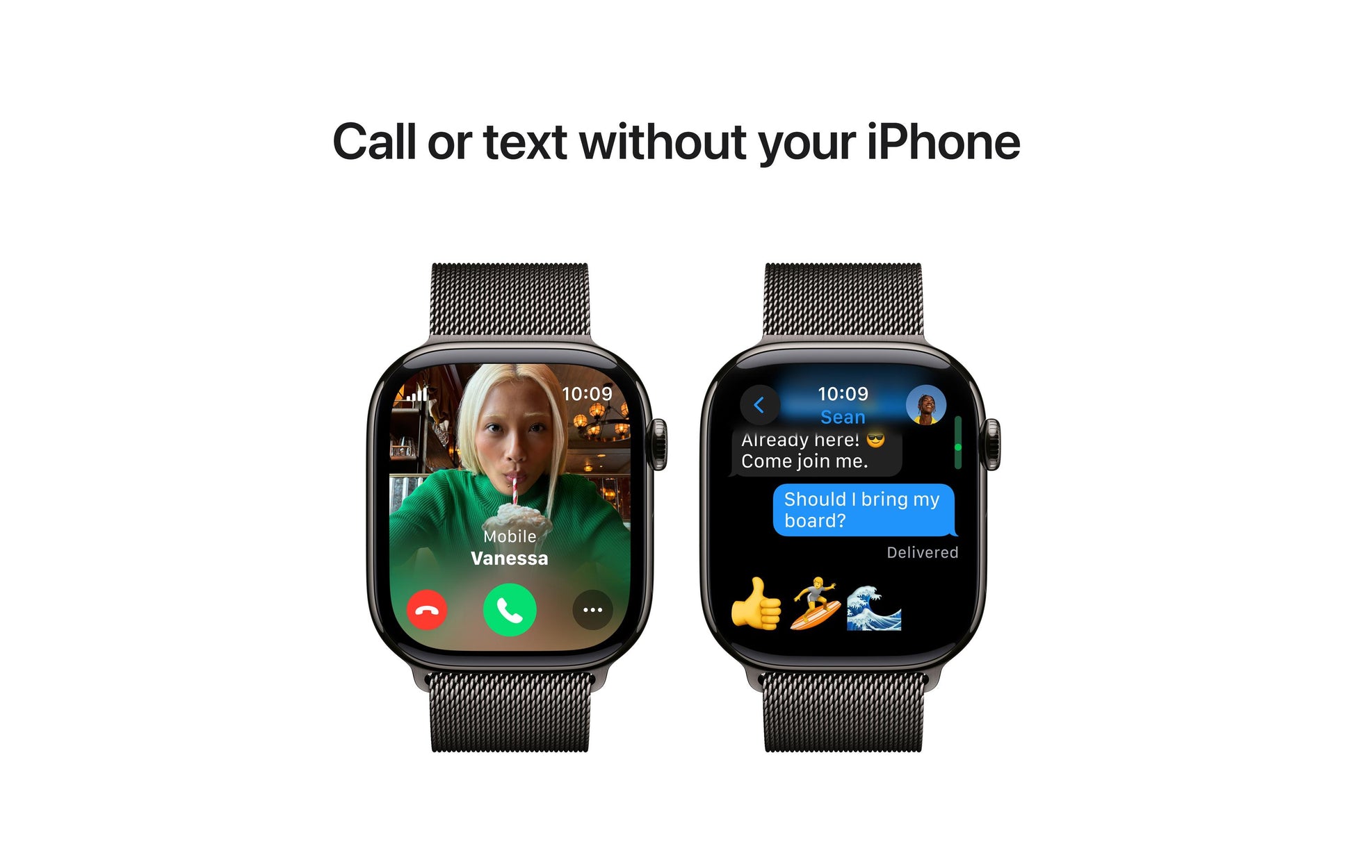 Apple Watch S10 Titan – Smartwatch – 46 mm, LTE, OLED, 50 m, Slate, M/L, Milanese Loop