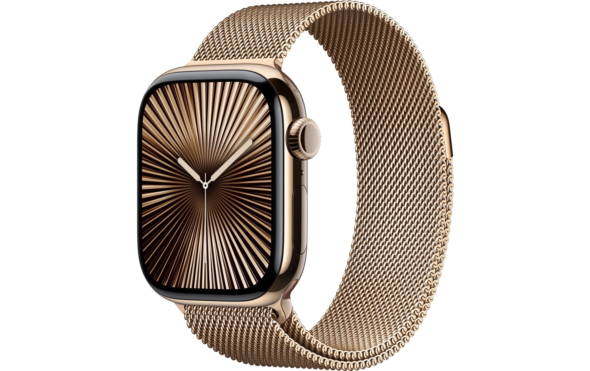 Apple Watch S10 – Smartwatch – 42 mm, LTE, OLED, 50 m, Gold, Titan, Milanese Loop