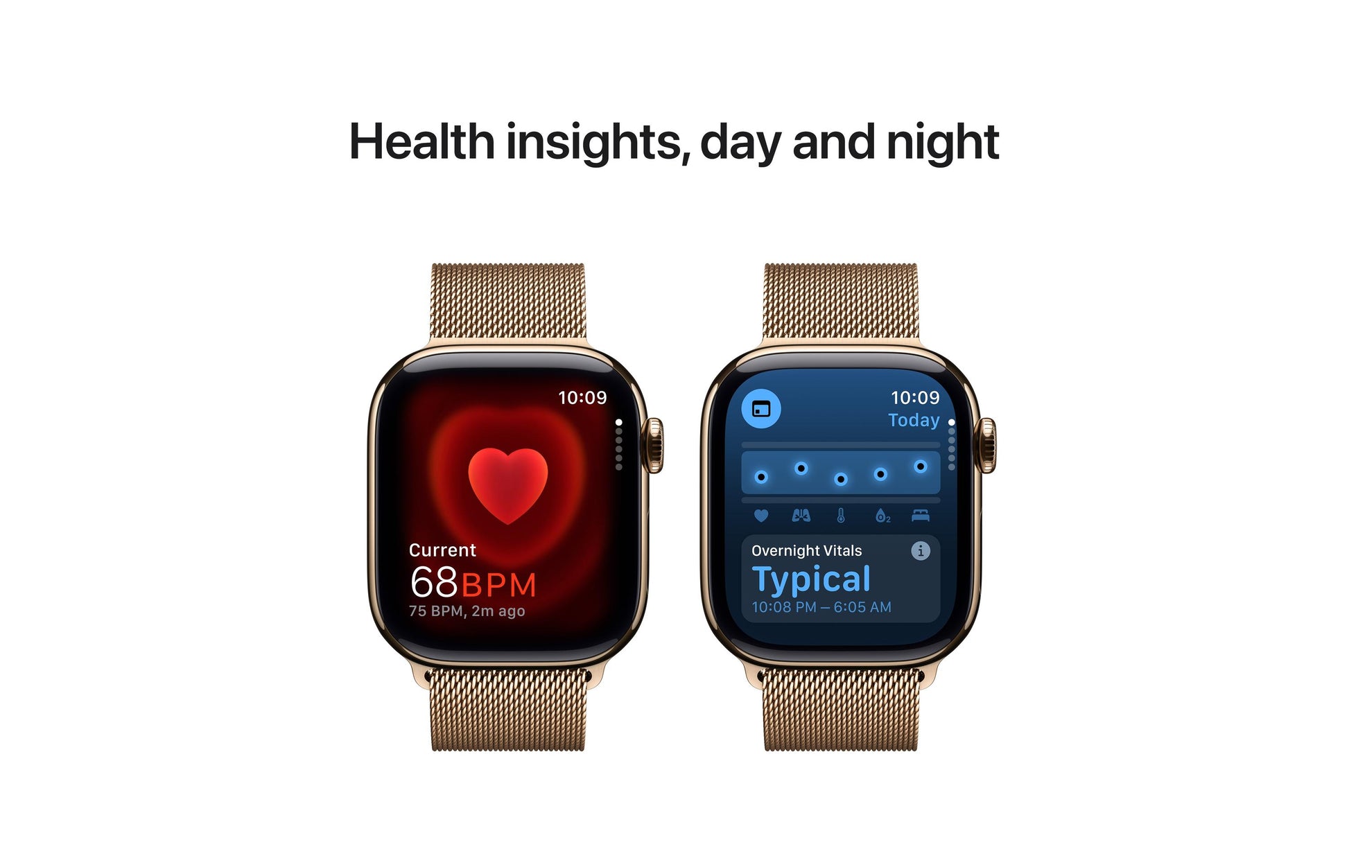 Apple Watch S10 – Smartwatch – 42 mm, LTE, OLED, 50 m, Gold, Titan, Milanese Loop