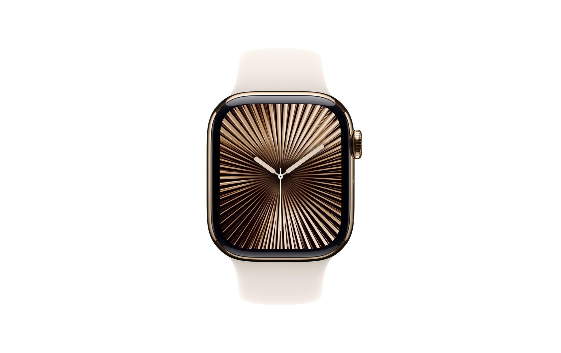 Apple Watch S10 – Smartwatch – 42 mm, LTE, OLED, 50 m, Gold Titan, Starlight, Bandgrösse M/L, Sportarmband