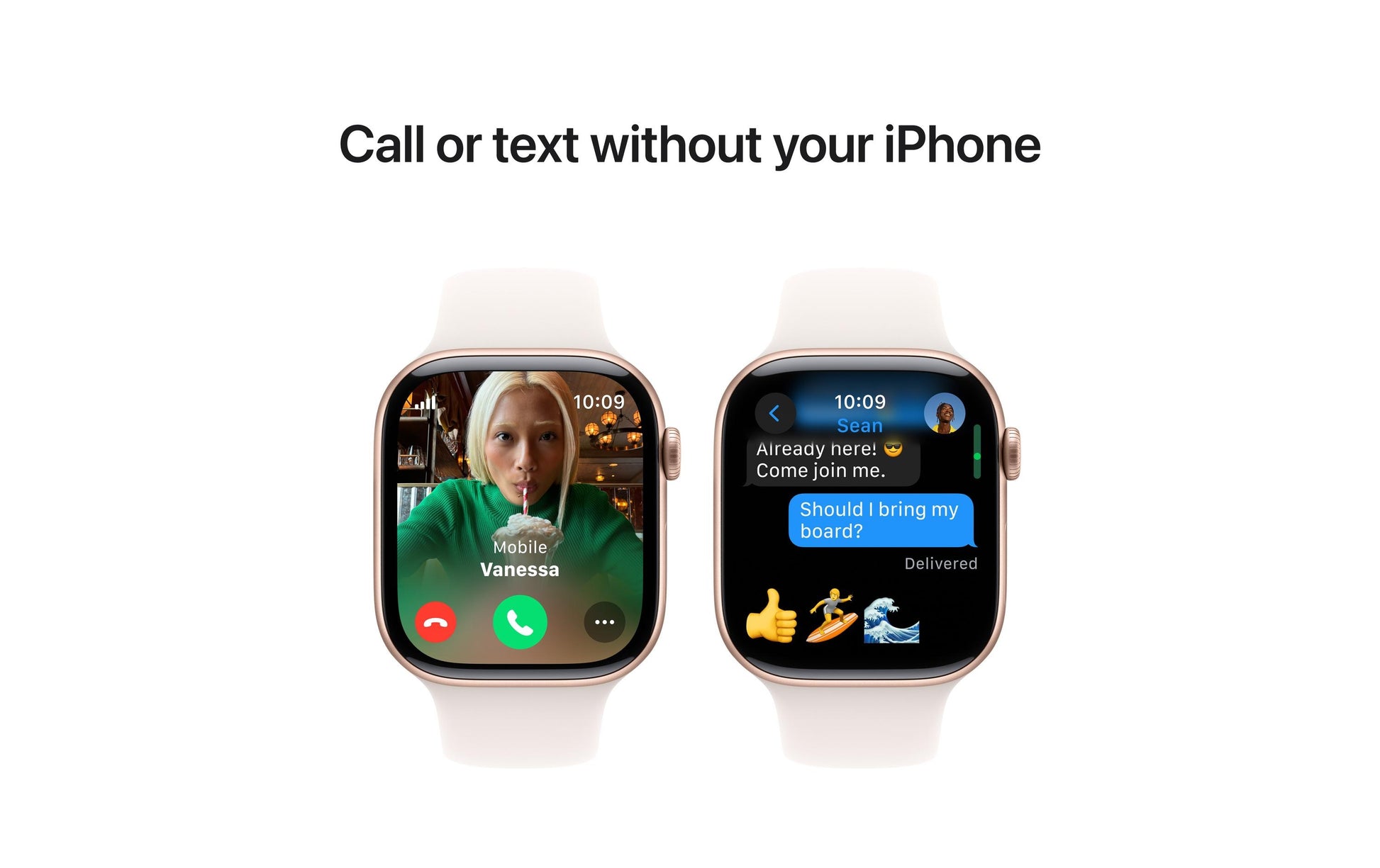 Apple Watch S10 – Smartwatch – 39 mm, LTE, 50 m, Roségold Aluminium, Light Blush Sportarmband M/L