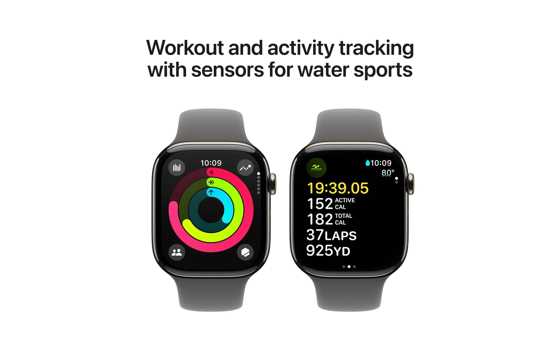Apple Watch S10 – Smartwatch – 46 mm, LTE, OLED, 50 m, Natural Titanium, Stone Grey Sportarmband (M/L)
