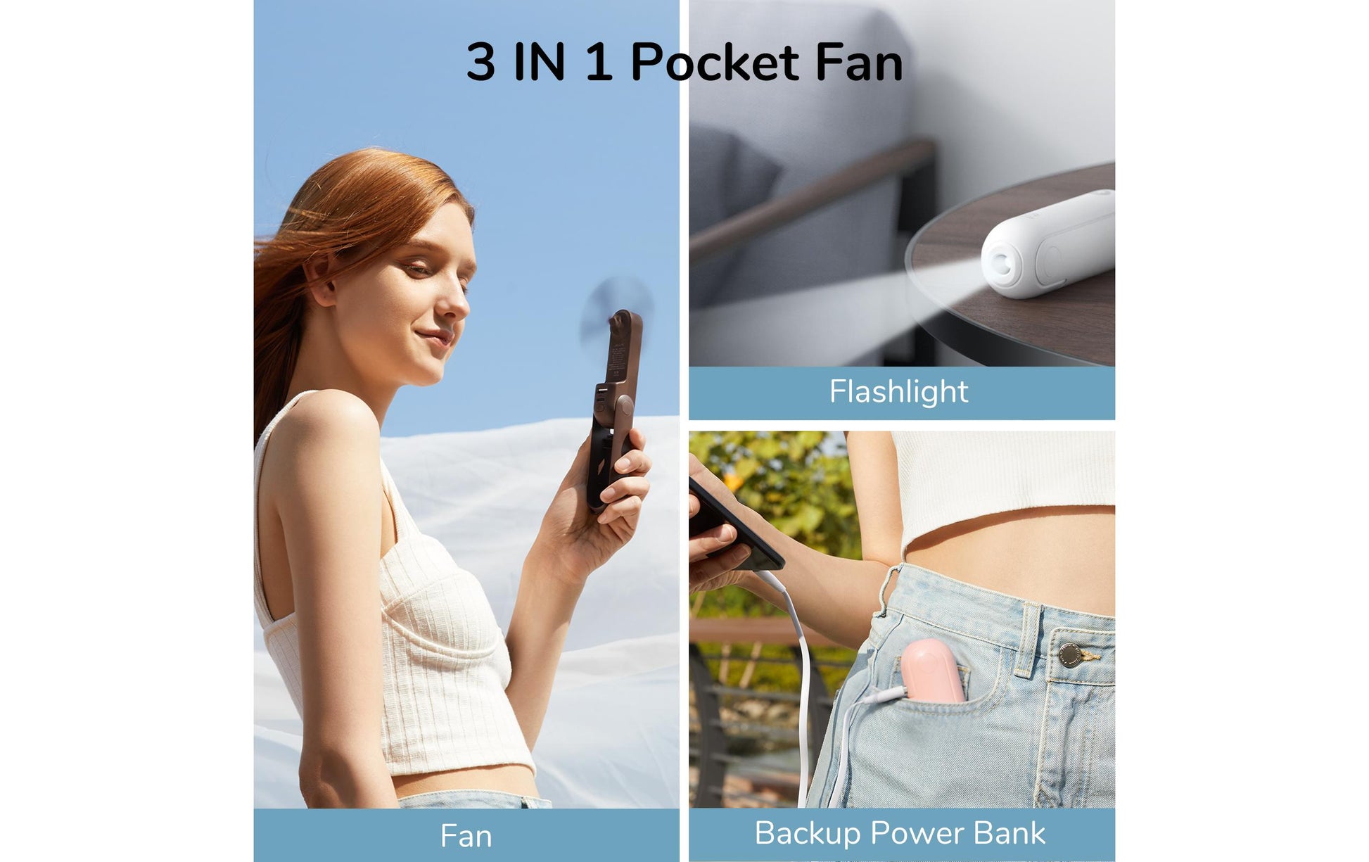 Jisulife Handventilator Life 8 Plus – 3 Stufen, 4500 mAh, USB-C, 46 h, Weiss
