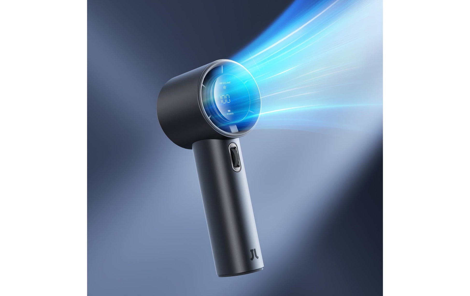 Jisulife Handventilator Pro1S – 100 Stufen, 5000 mAh, USB-C, 15 h, Dunkelgrau