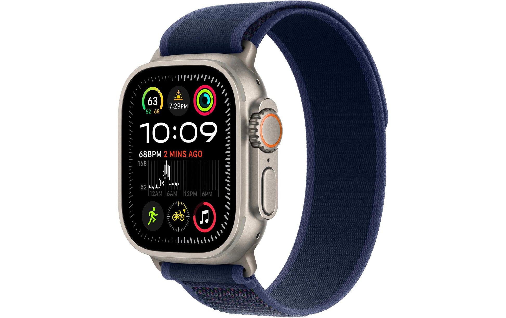 Apple Watch Ultra 2 (2024) – Smartwatch – 44 mm, LTE, OLED, Saphirglas, 100 m, Natürliches Titan